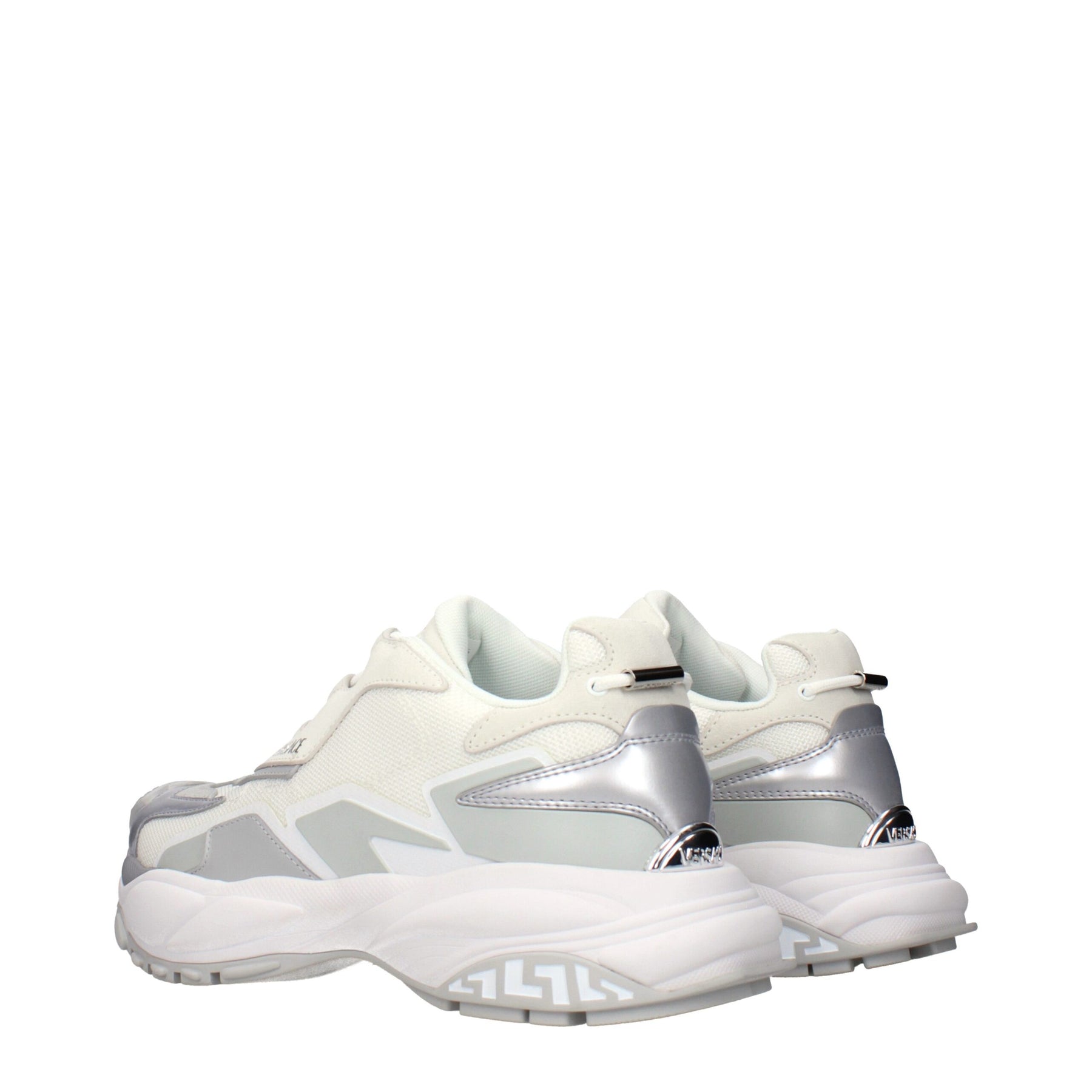 Versace White Fabric Chunky Sneakers | Regal Royce