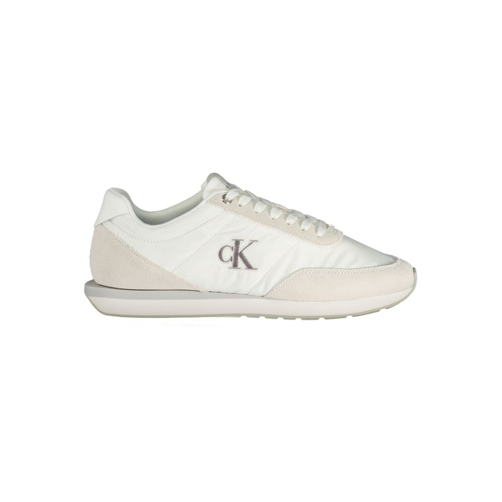 Calvin Klein White Recycled Polyester Men Sneaker | Regal Royce