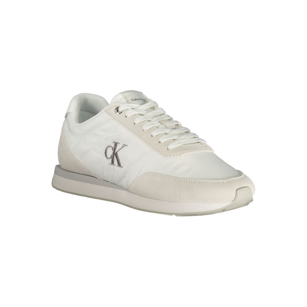 Calvin Klein White Recycled Polyester Men Sneaker | Regal Royce