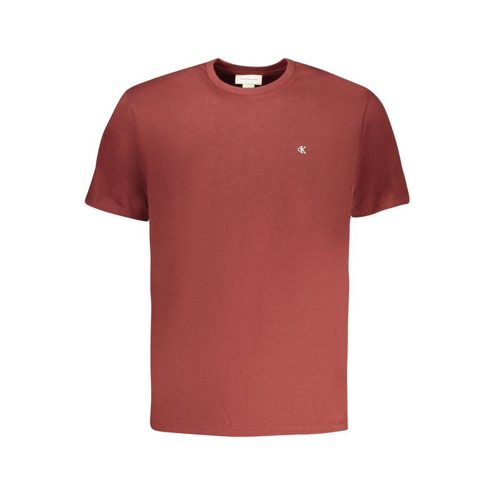 Calvin Klein Brown Cotton Men T-Shirt