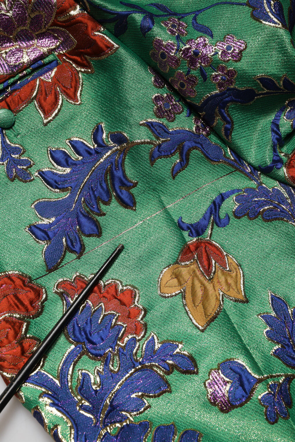 Dolce & Gabbana Green Floral Polyester BootCut Trouser Pants