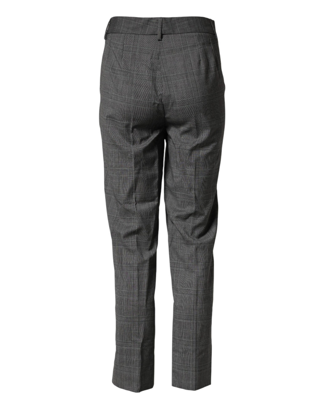 Dolce & Gabbana Dark Gray Check Tartan VirginWool Dress Pants