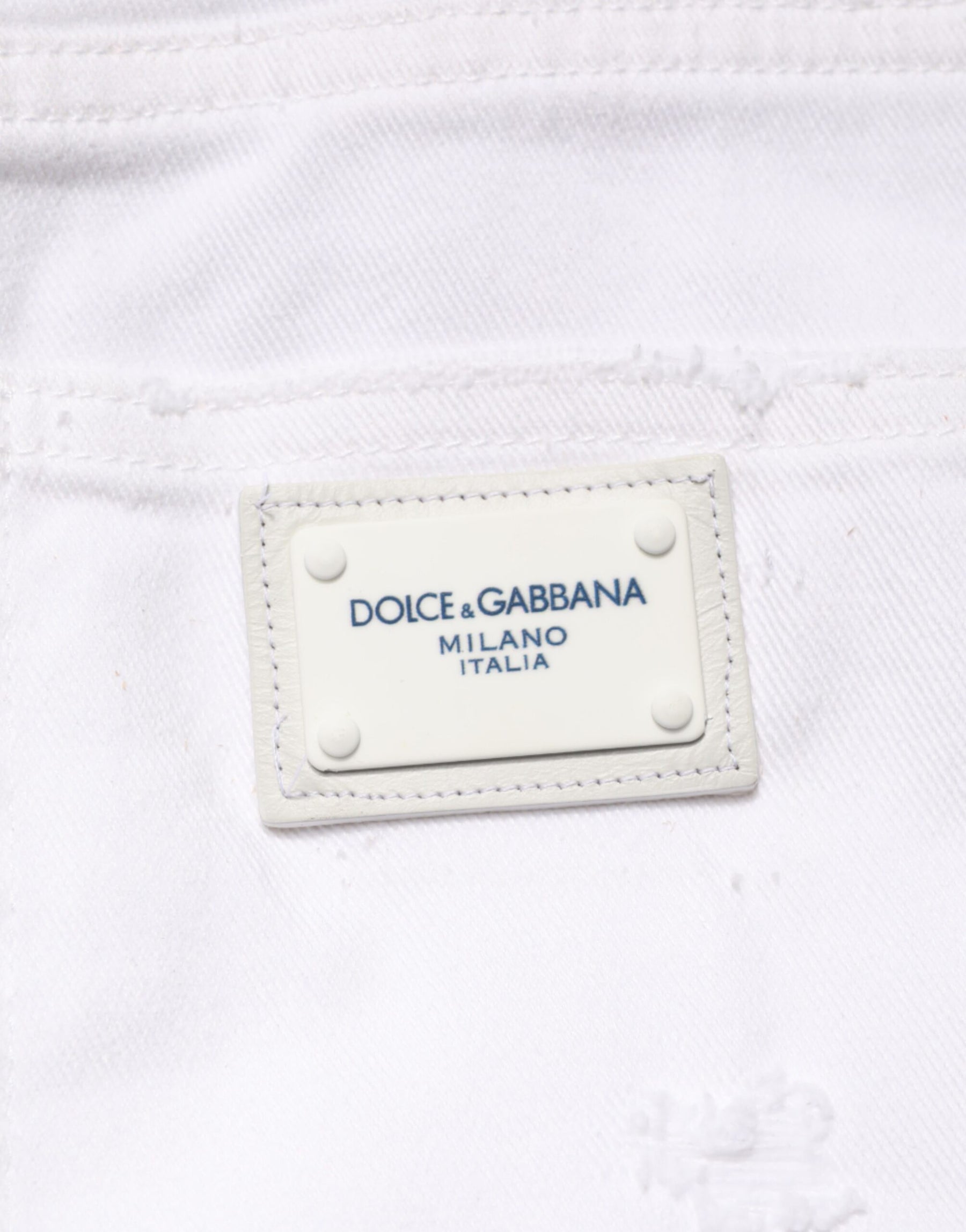 Dolce & Gabbana White Distressed Cotton BOYFRIEND Denim Jeans | Regal Royce