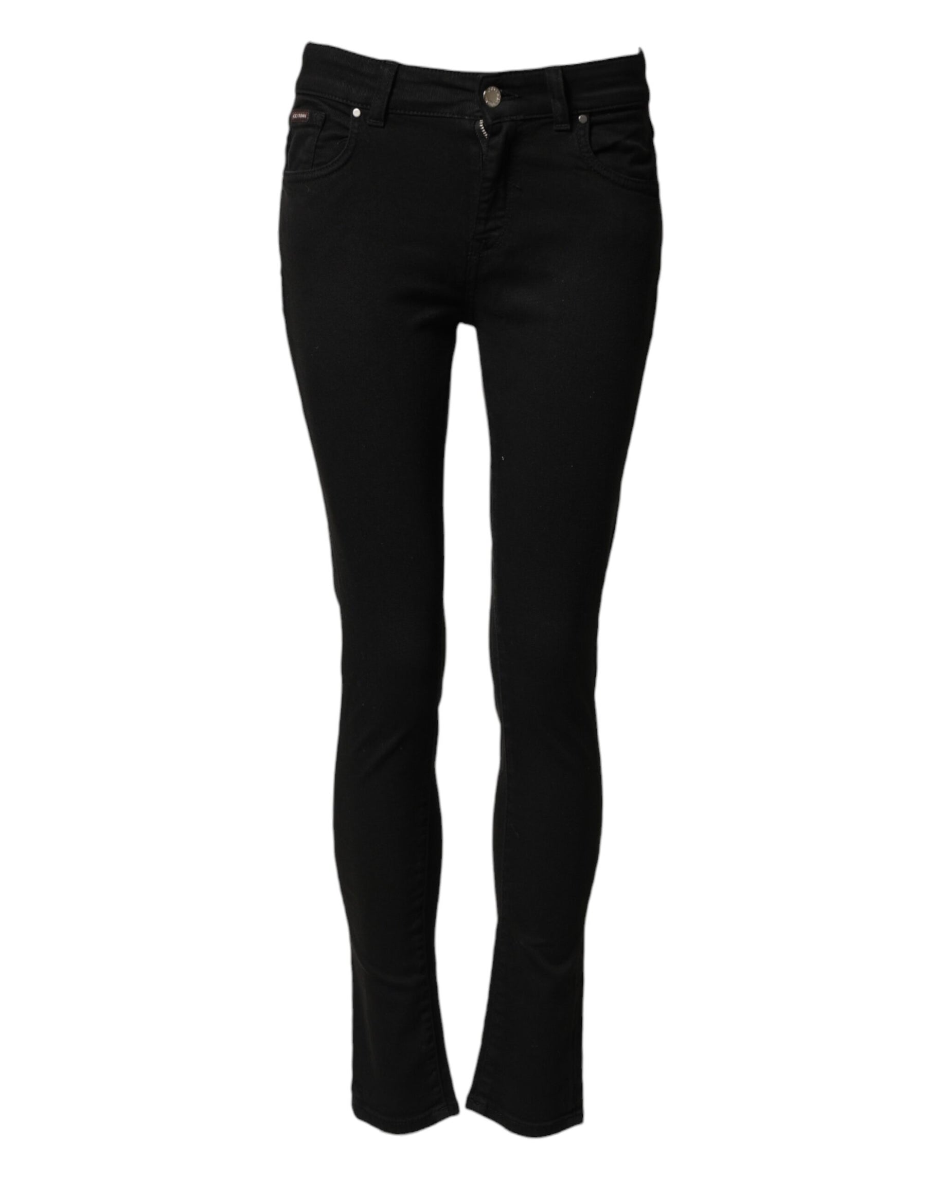 Dolce & Gabbana Black Cotton Skinny Mid Waist Denim Jeans | Regal Royce