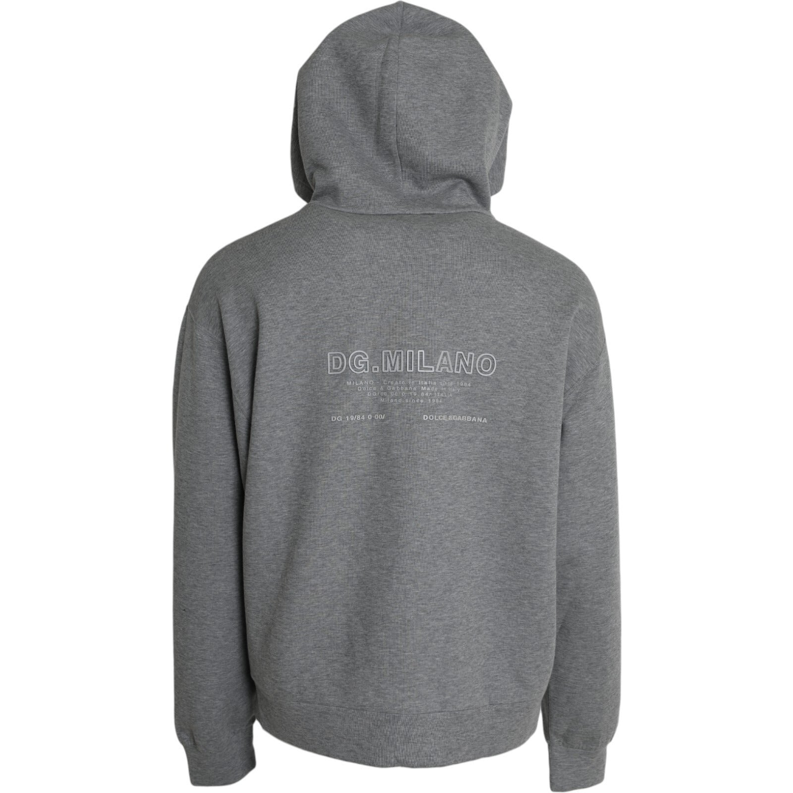 Dolce & Gabbana Gray Logo Cotton Hooded Sweatshirt Sweater | Regal Royce