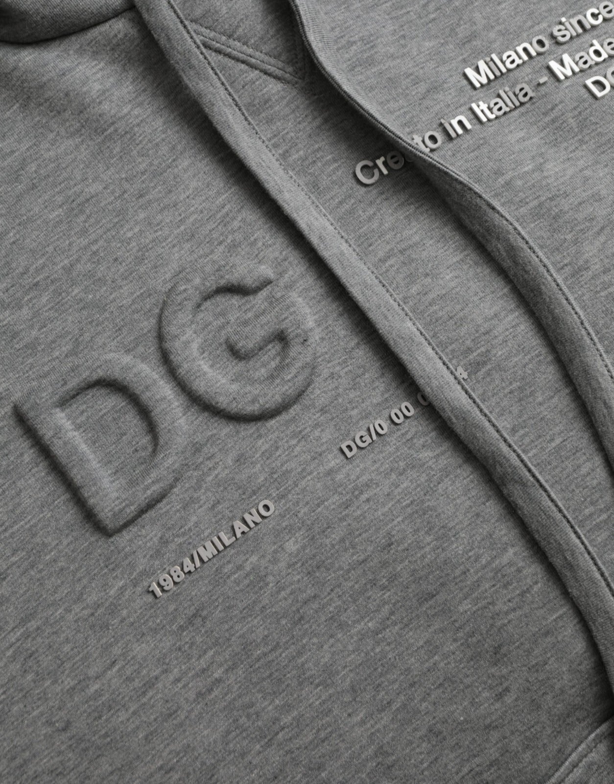Dolce & Gabbana Gray Logo Cotton Hooded Sweatshirt Sweater | Regal Royce