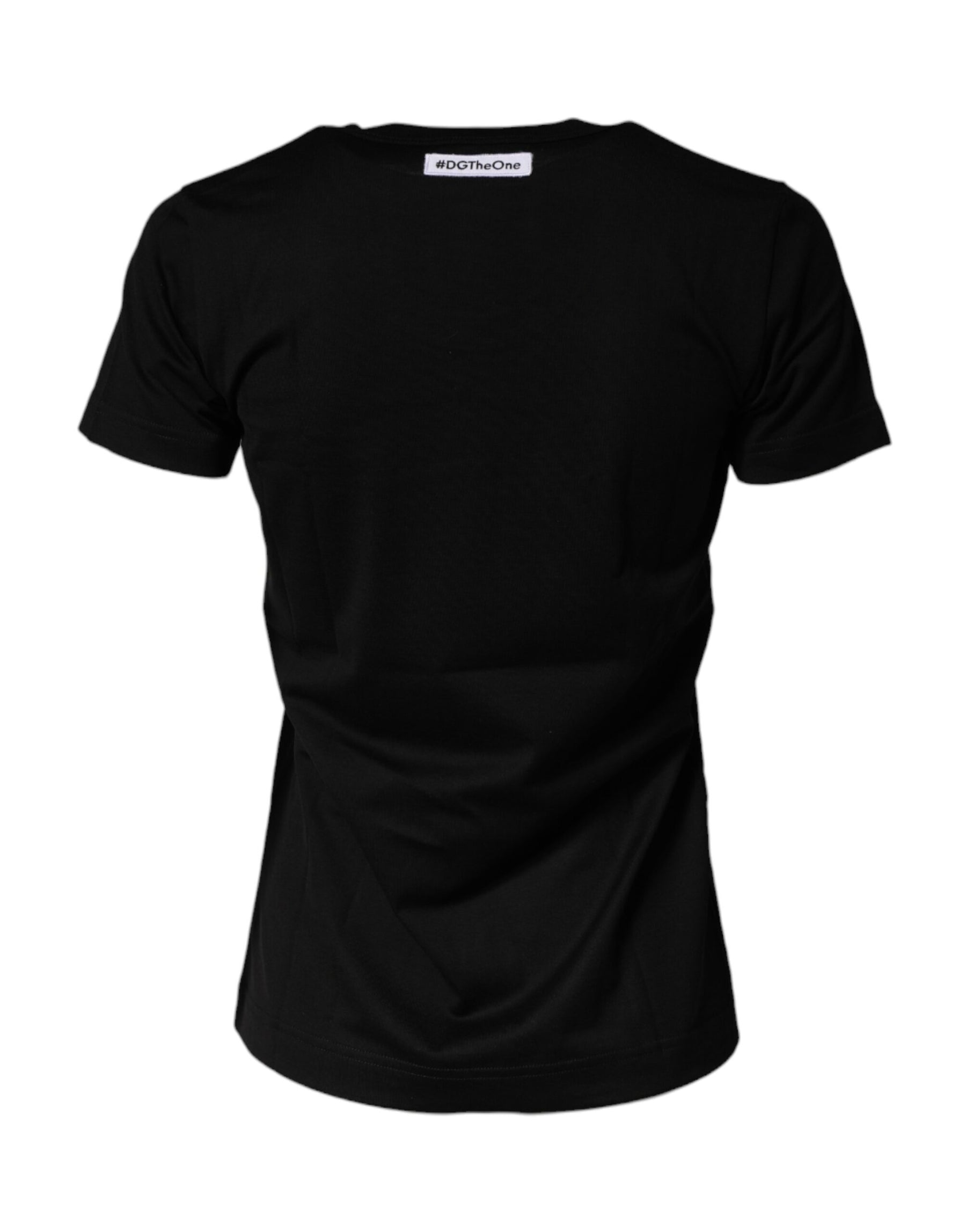 Dolce & Gabbana Black Graphic Crew Neck Short Sleeves T-shirt | Regal Royce