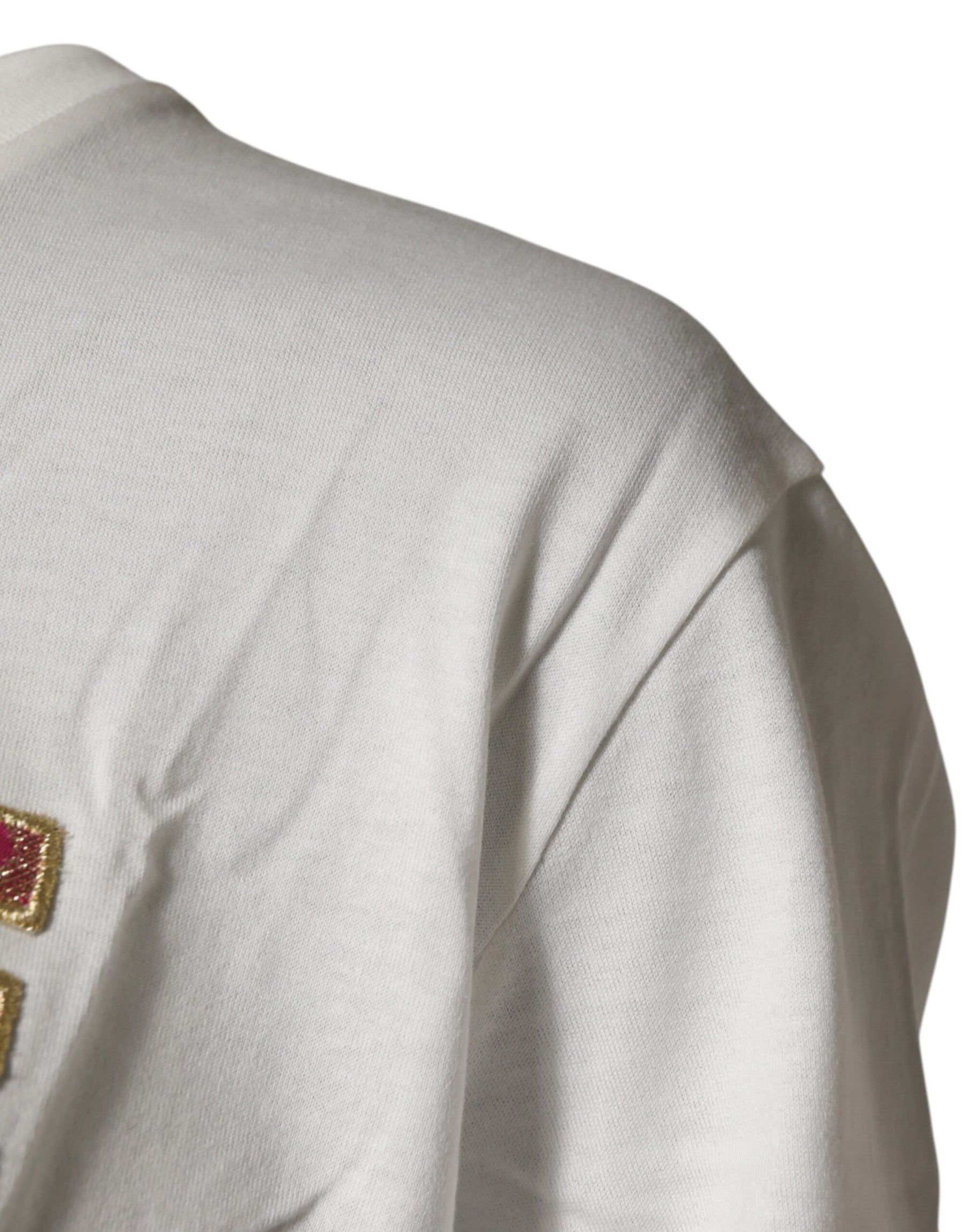 Dolce & Gabbana White Logo Crew Neck Short Sleeves T-shirt | Regal Royce