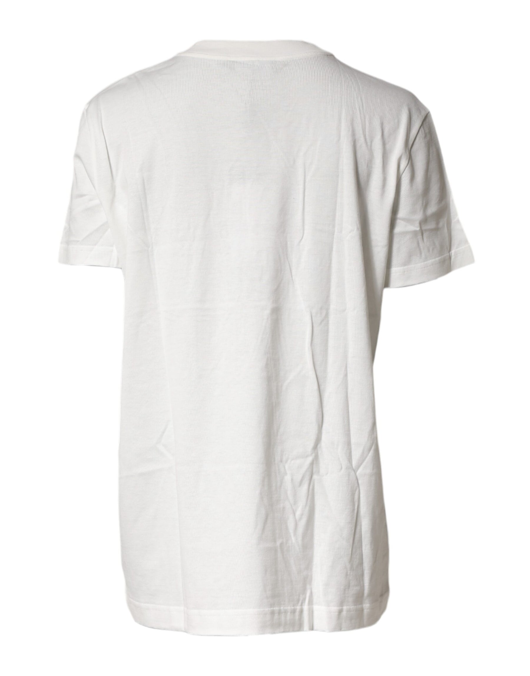 Dolce & Gabbana White Logo Crew Neck Short Sleeves T-shirt | Regal Royce