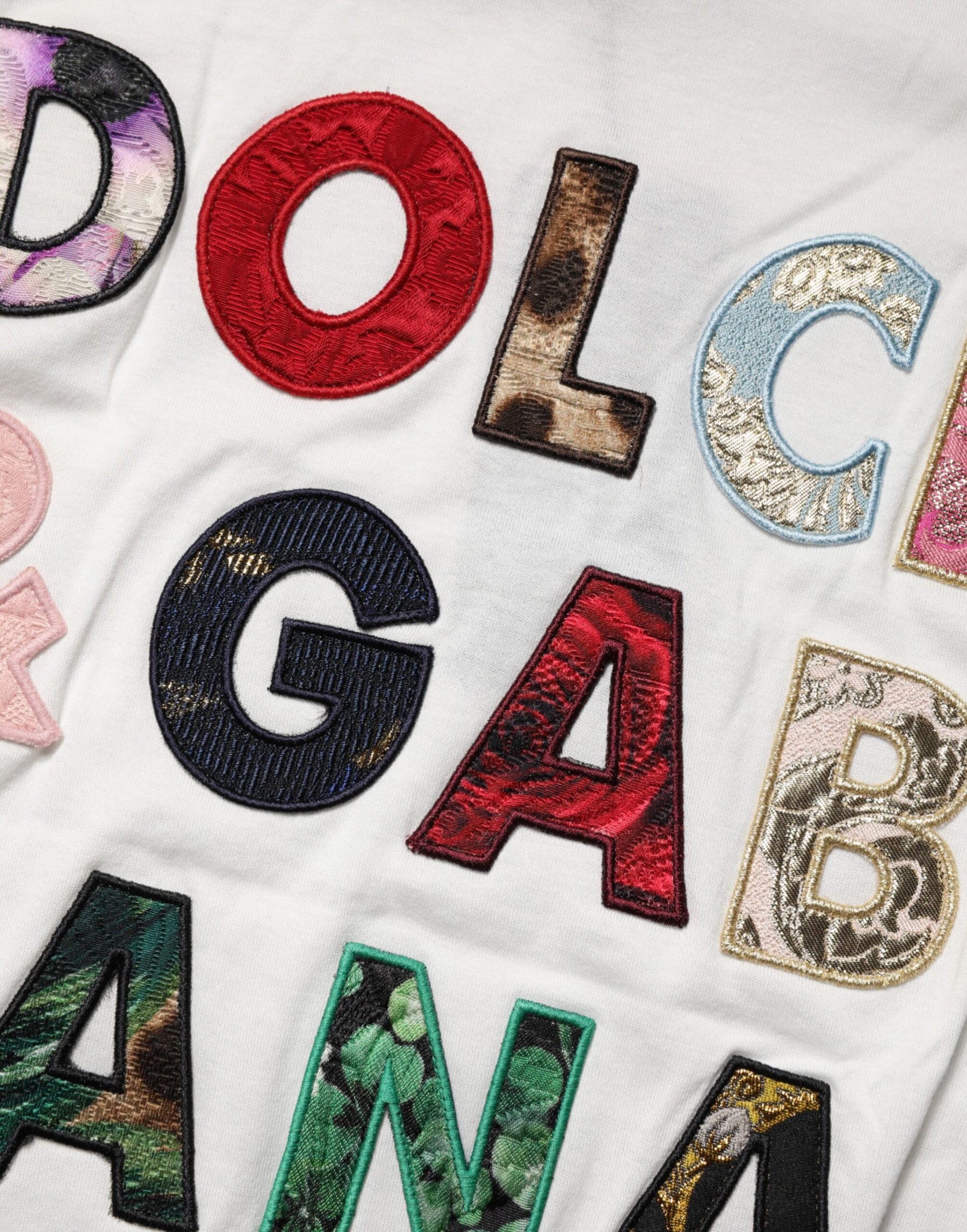 Dolce & Gabbana White Logo Crew Neck Short Sleeves T-shirt | Regal Royce