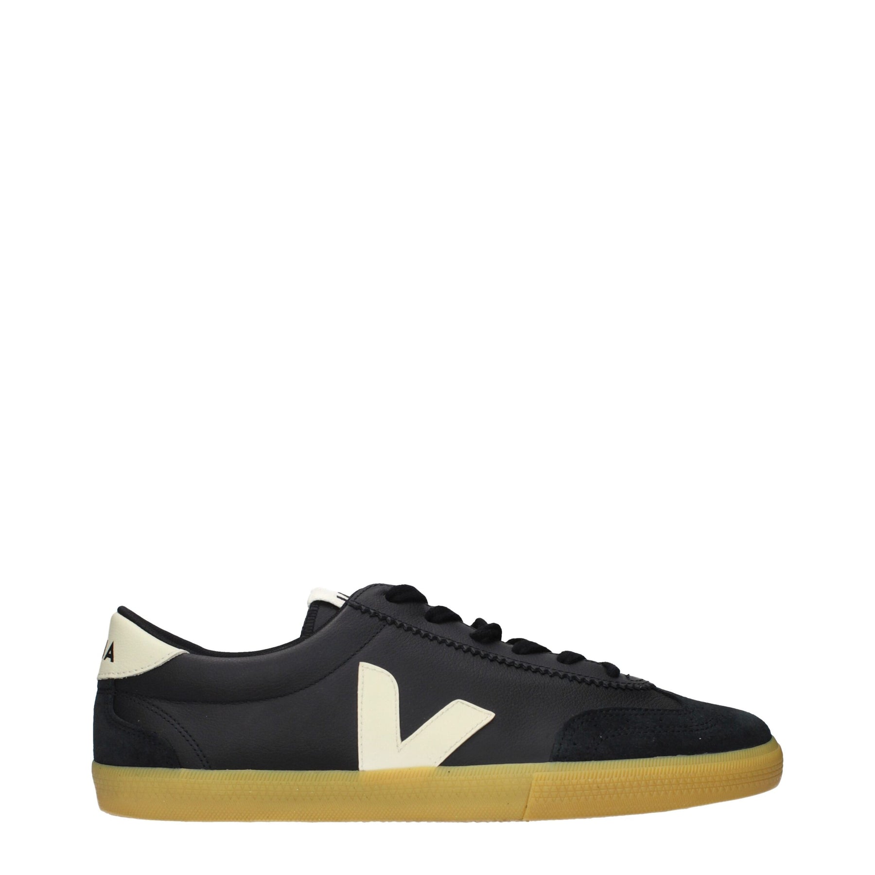 Veja Black Leather Low Top Sneakers | Regal Royce