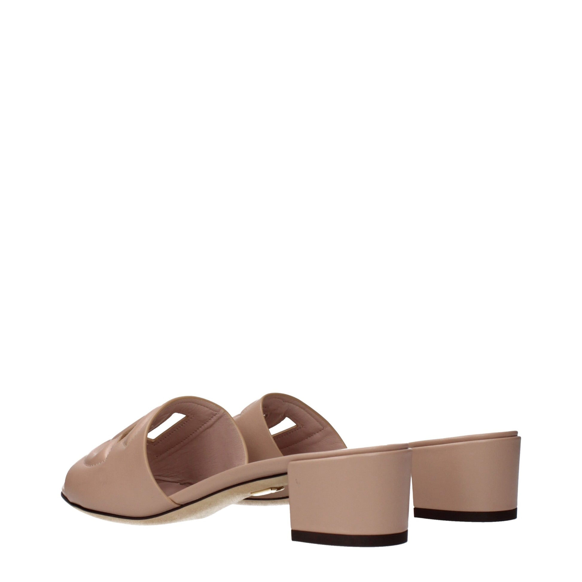 Dolce & Gabbana Pink Leather Flat Sandals | Regal Royce