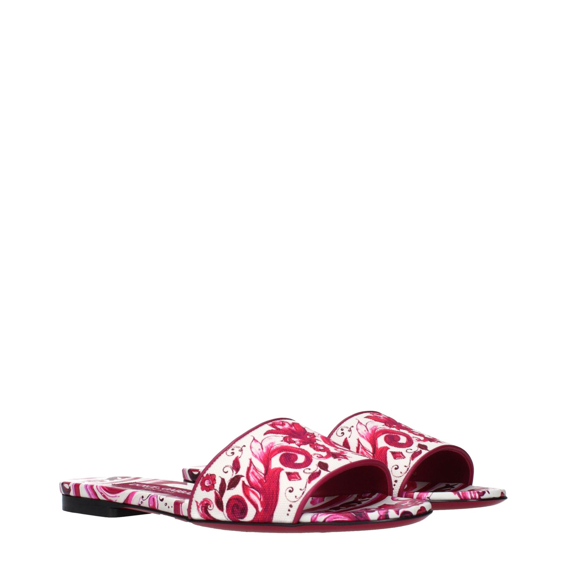 Dolce & Gabbana Pink Fabric Slippers | Regal Royce