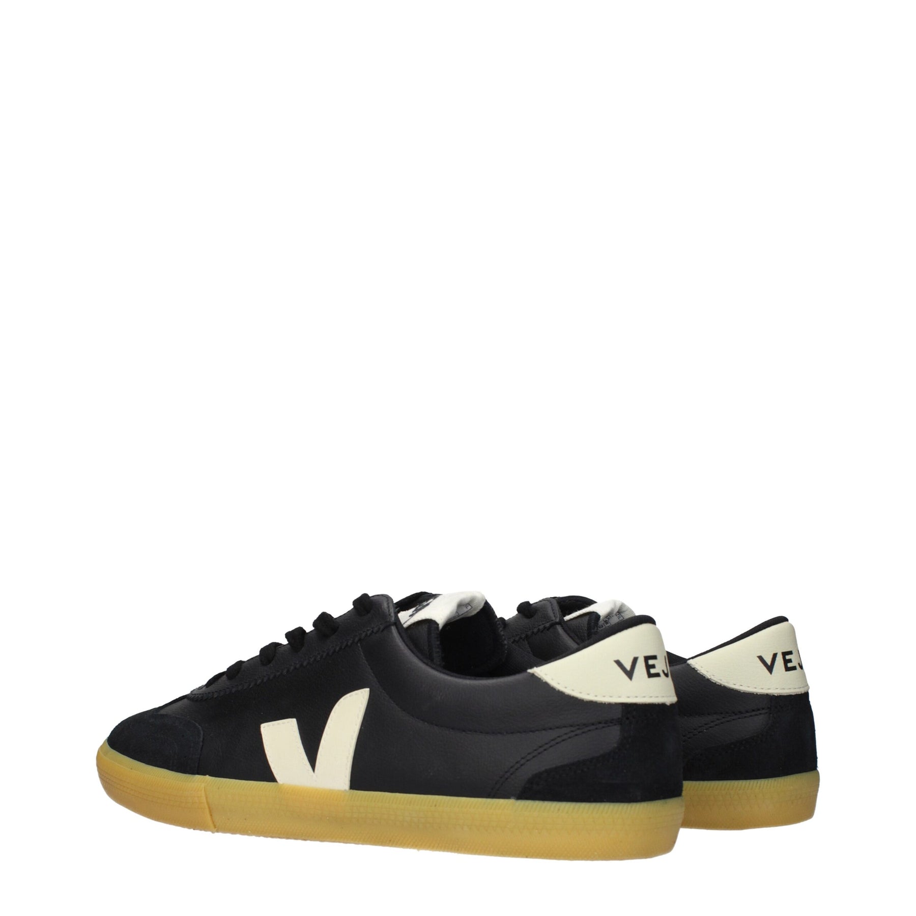Veja Black Leather Low Top Sneakers | Regal Royce