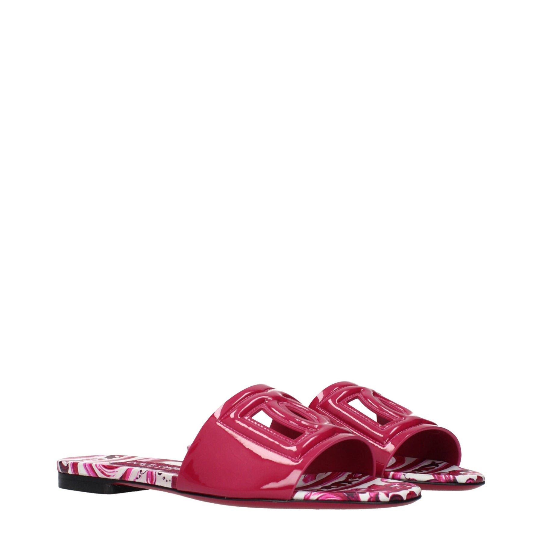 Dolce & Gabbana Pink Leather Slippers | Regal Royce