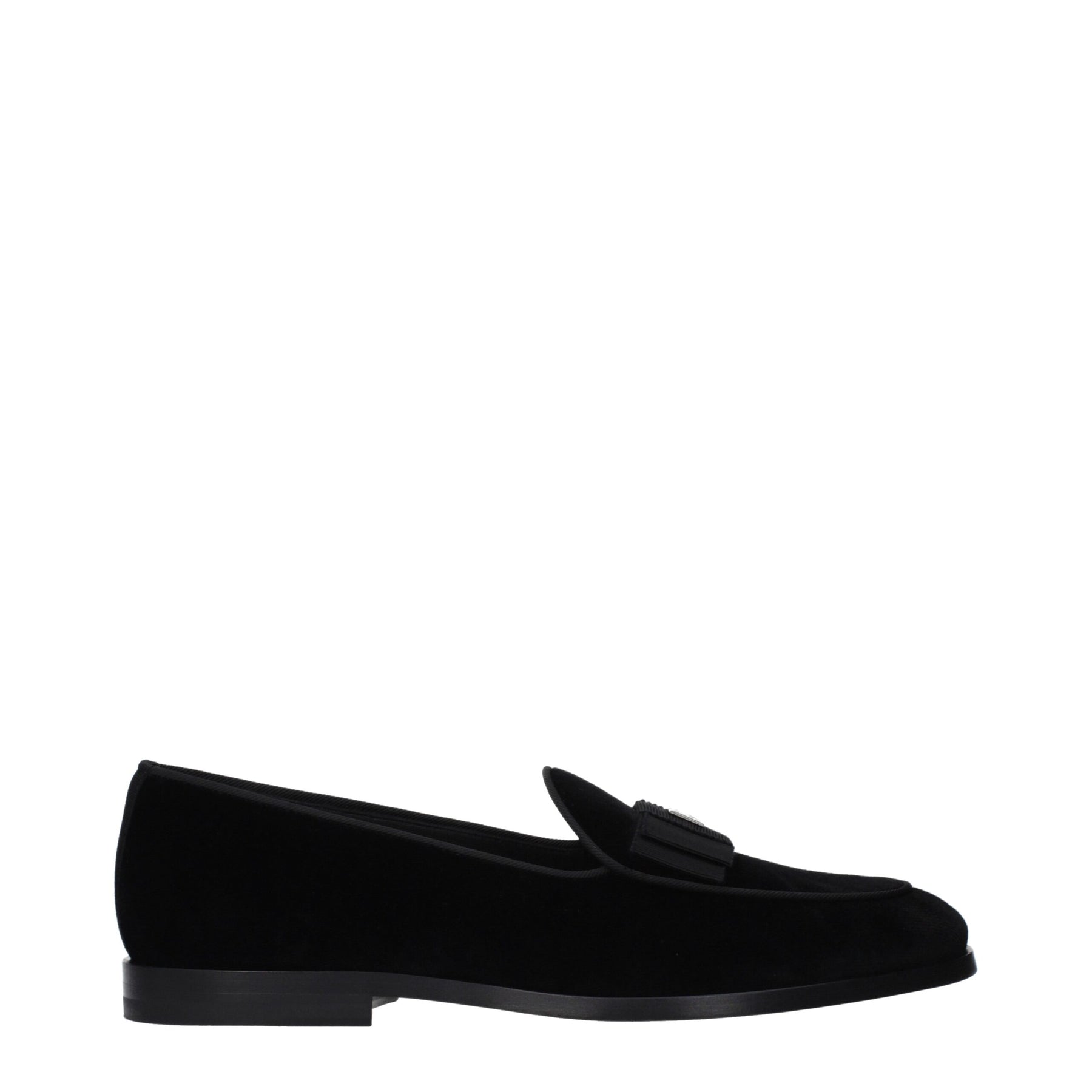 Dolce & Gabbana Black Velvet Slip-On Loafers | Regal Royce