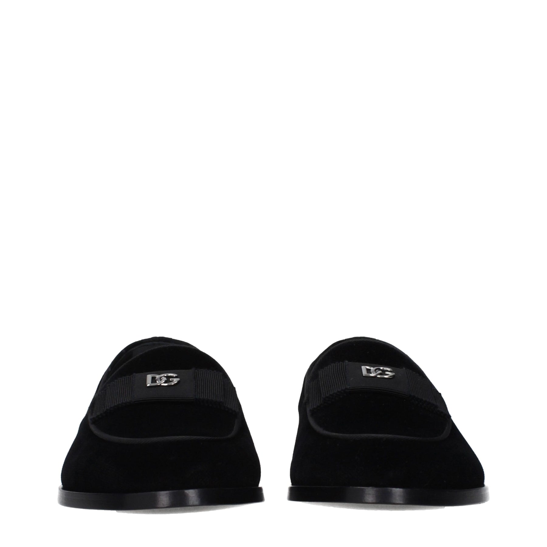 Dolce & Gabbana Black Velvet Slip-On Loafers | Regal Royce