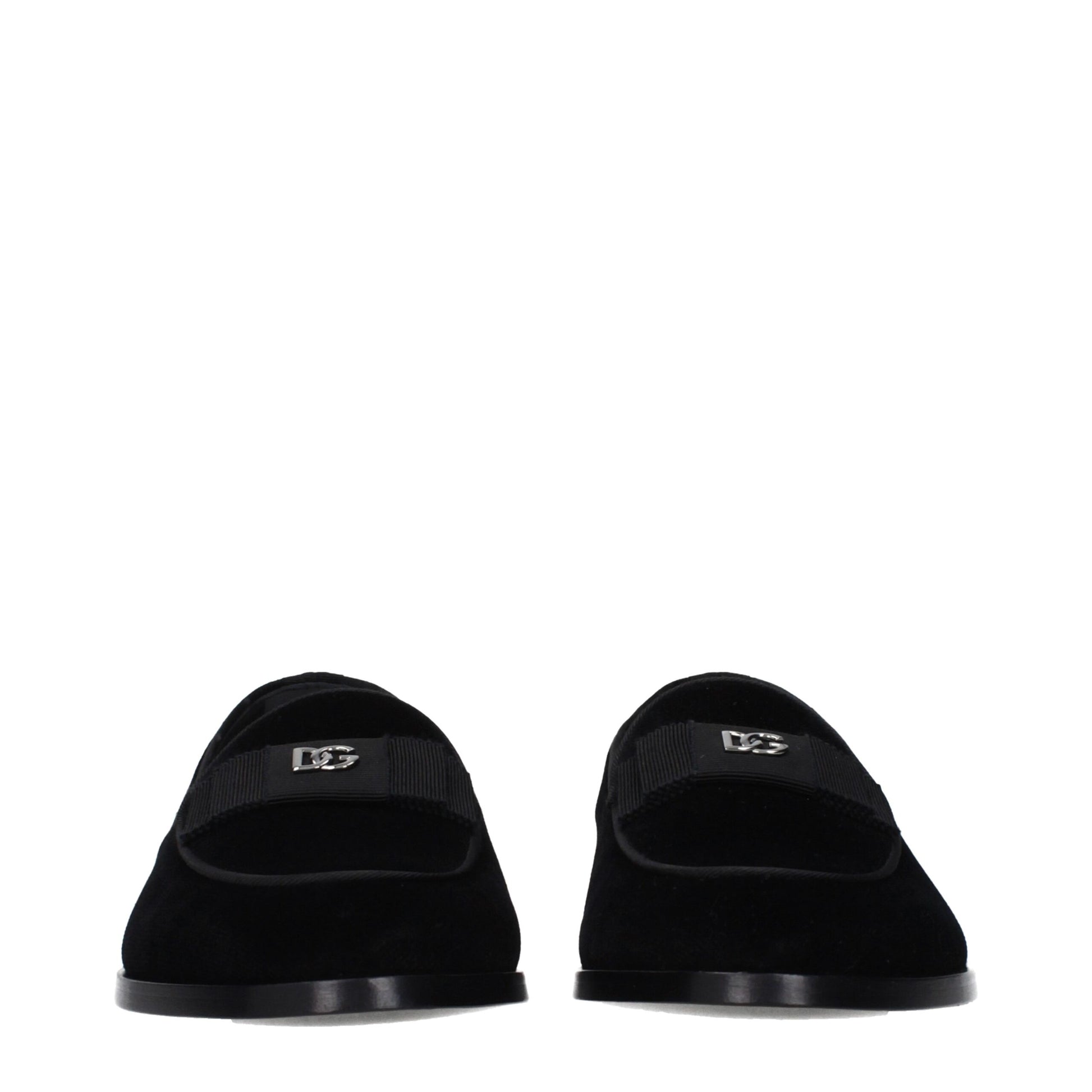 Dolce & Gabbana Black Velvet Slip-On Loafers | Regal Royce