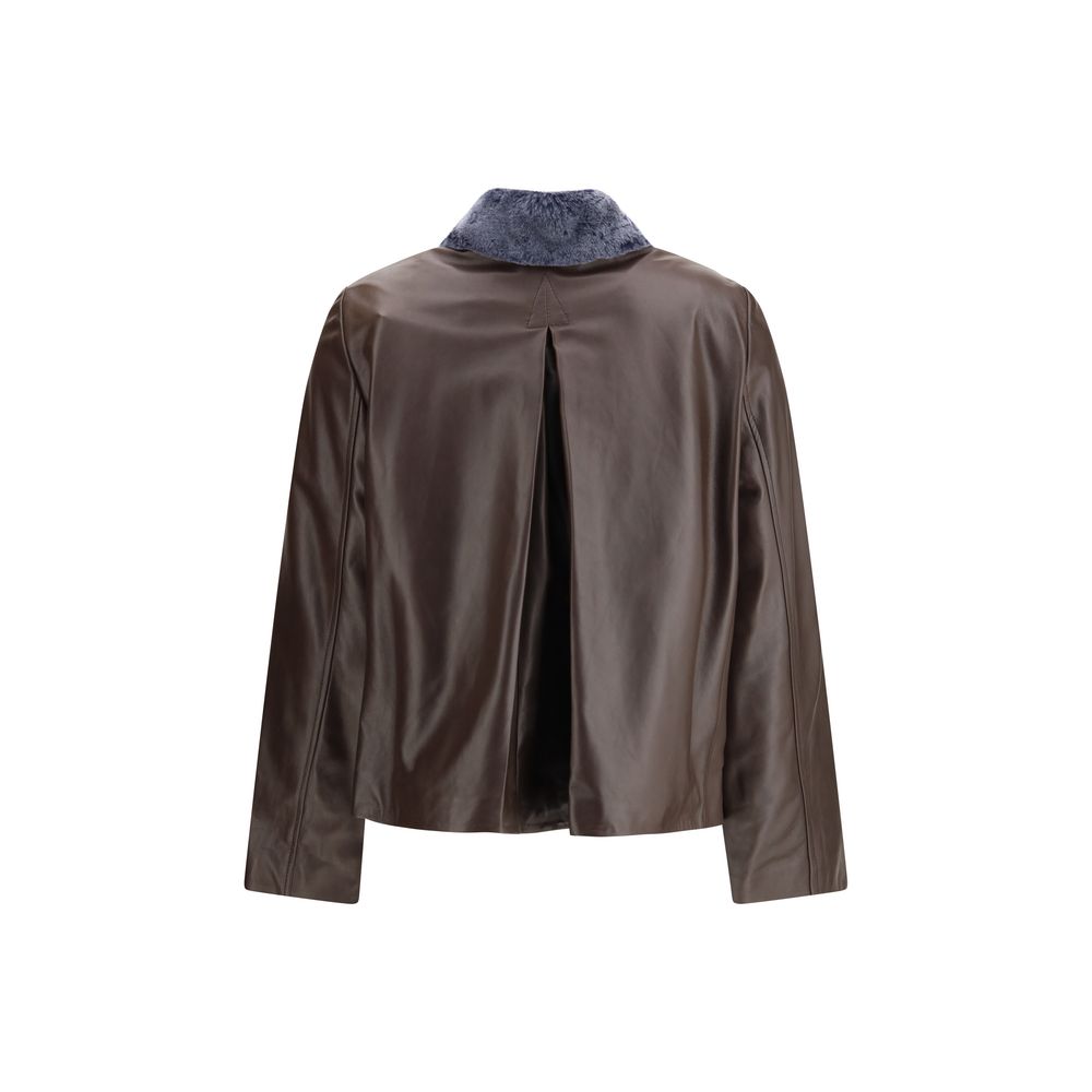 Marni Brown Leather Jacket | Regal Royce