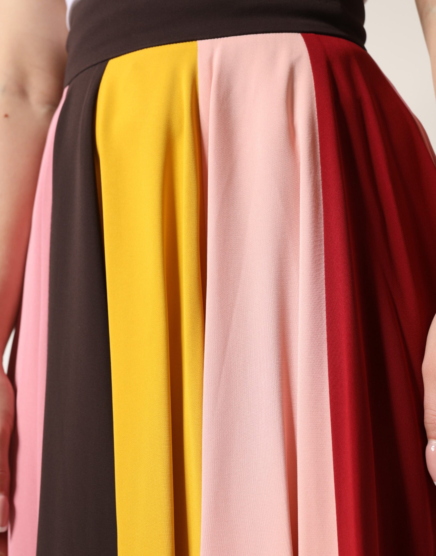 Dolce & Gabbana Multicolor Viscose High Waist Midi Skirt | Regal Royce