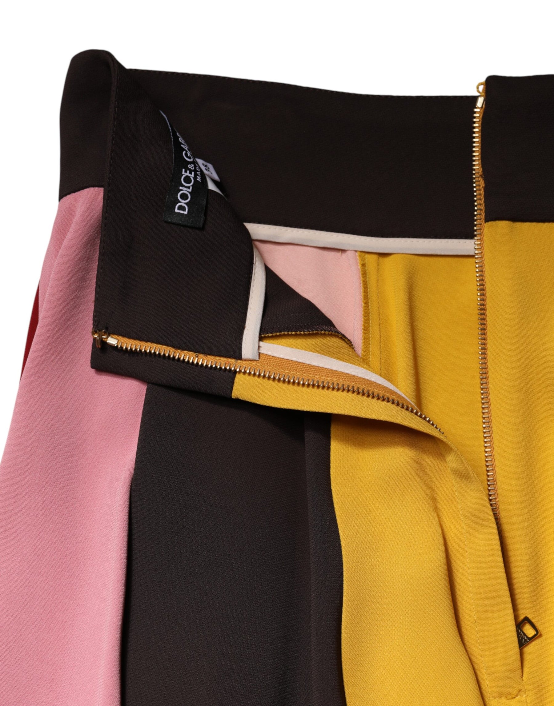 Dolce & Gabbana Multicolor Viscose High Waist Midi Skirt | Regal Royce