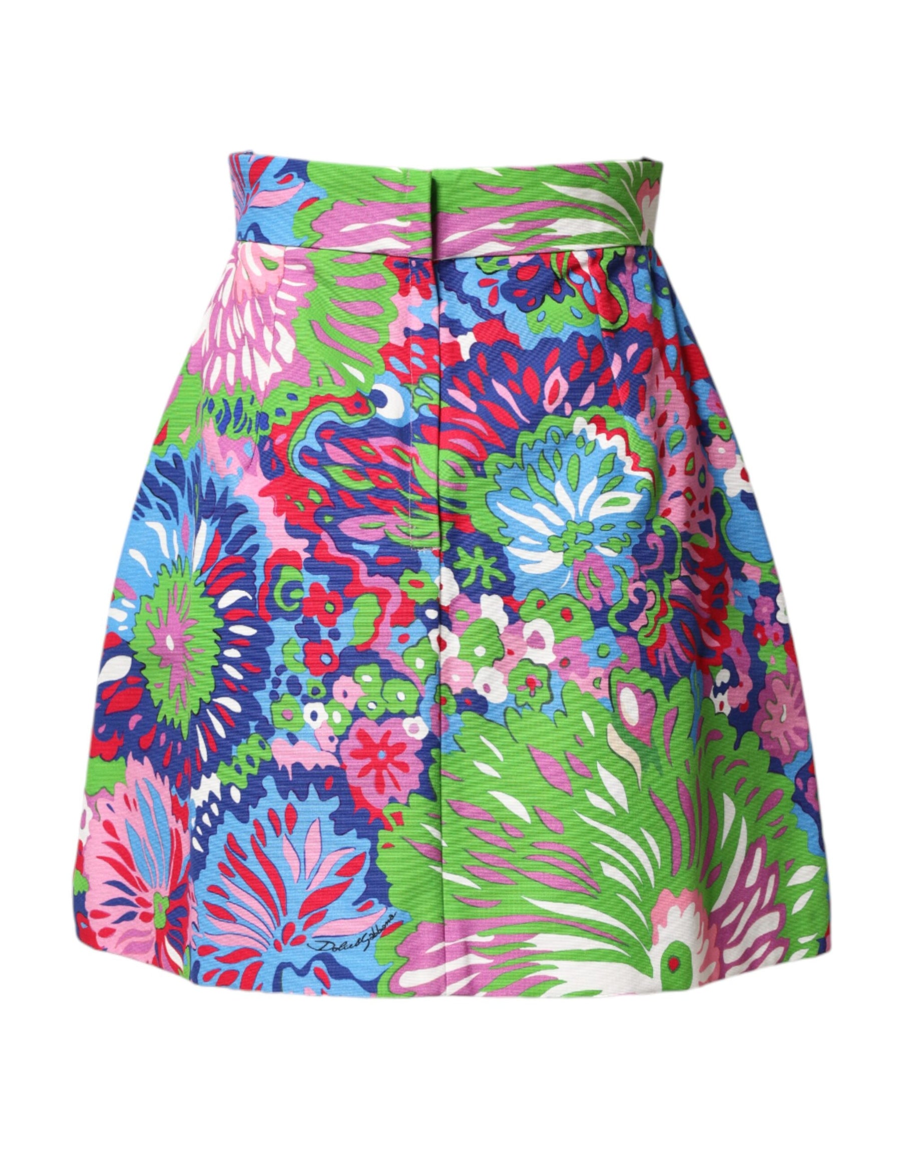 Dolce & Gabbana Multicolor Floral Buttoned High Waist Mini Shorts | Regal Royce