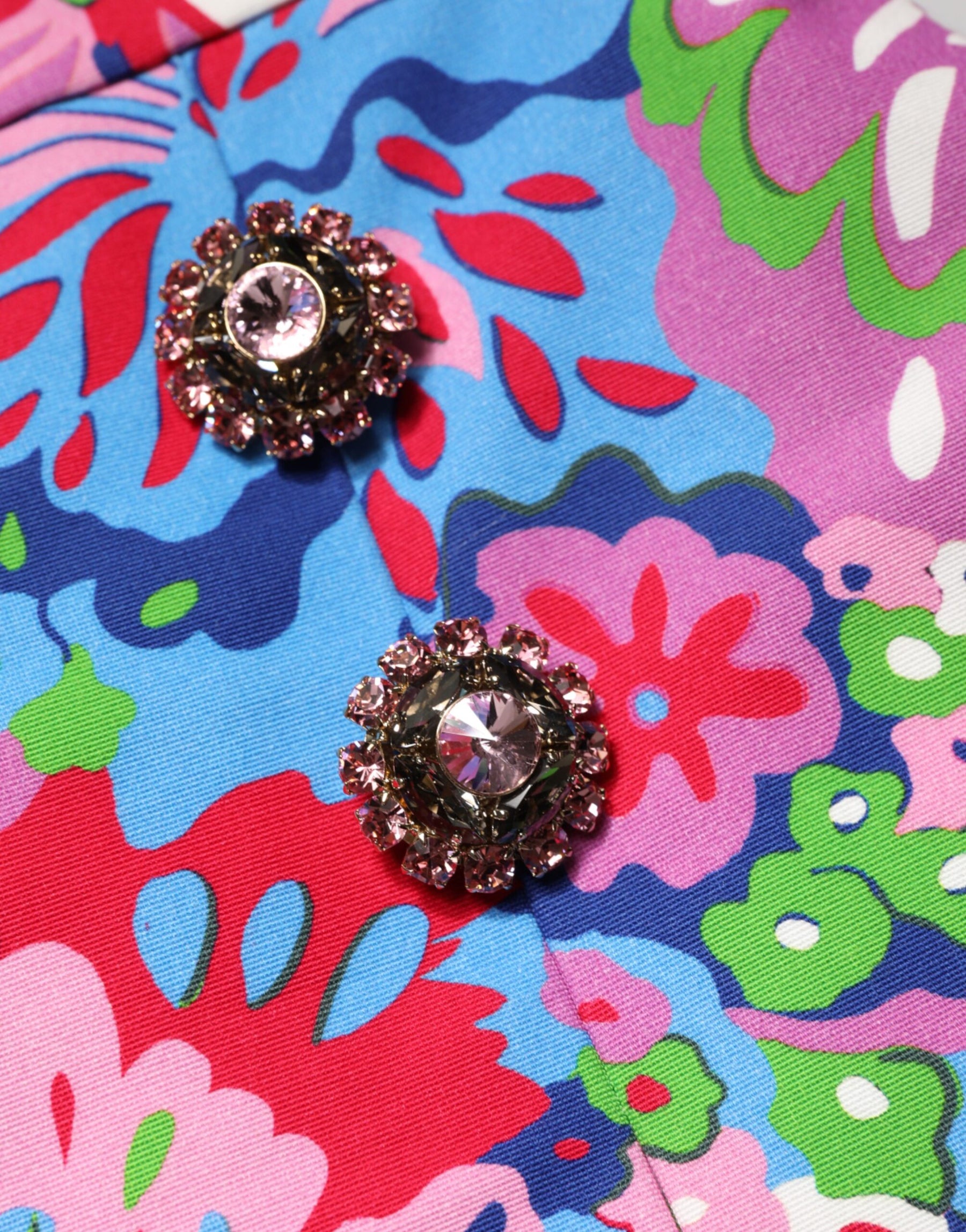 Dolce & Gabbana Multicolor Floral Buttoned High Waist Mini Shorts | Regal Royce