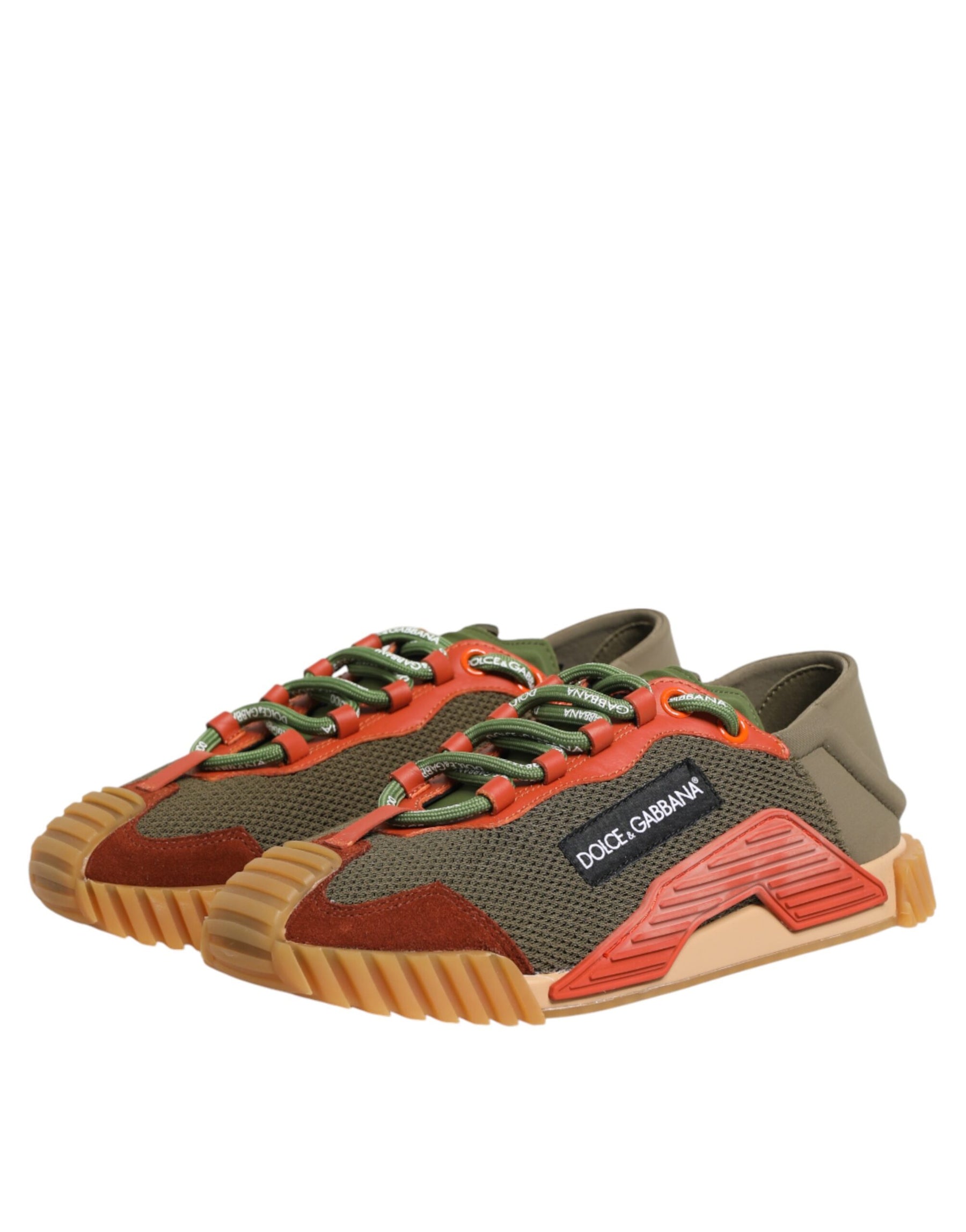 Dolce & Gabbana Multicolor Lace Up Low Top NS1 Sneakers Shoes | Regal Royce