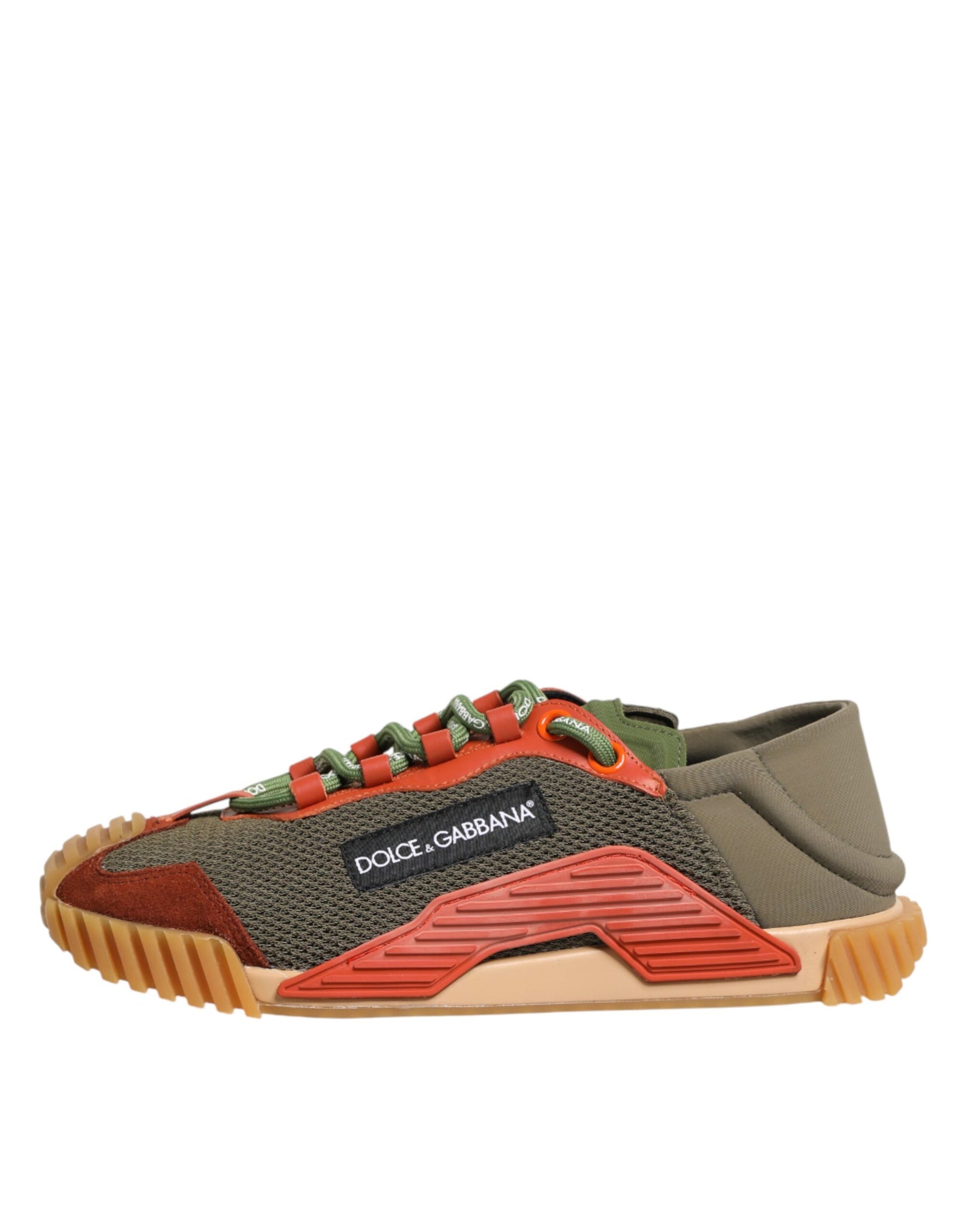 Dolce & Gabbana Multicolor Lace Up Low Top NS1 Sneakers Shoes | Regal Royce