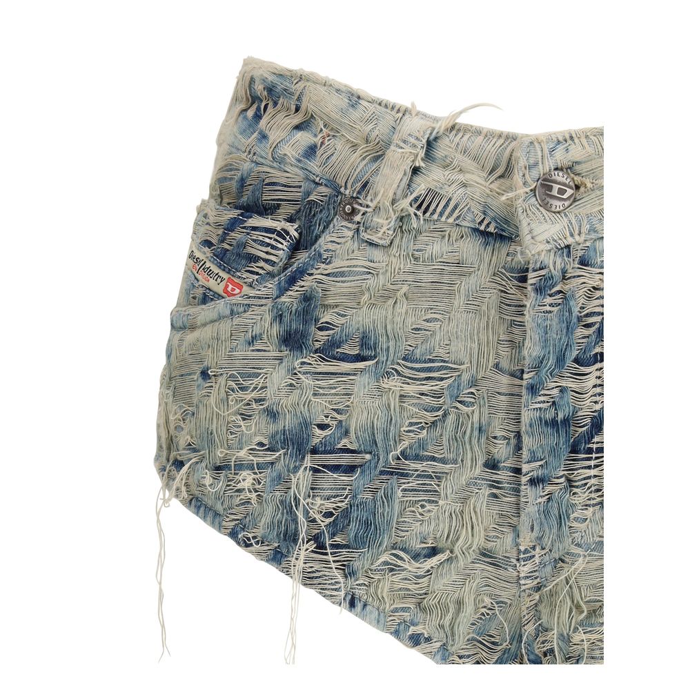 Diesel Light Blue Cotton Bermuda Shorts | Regal Royce