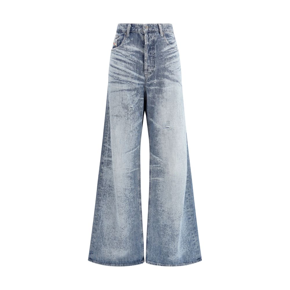 Diesel Blue Cotton Flared Jeans | Regal Royce