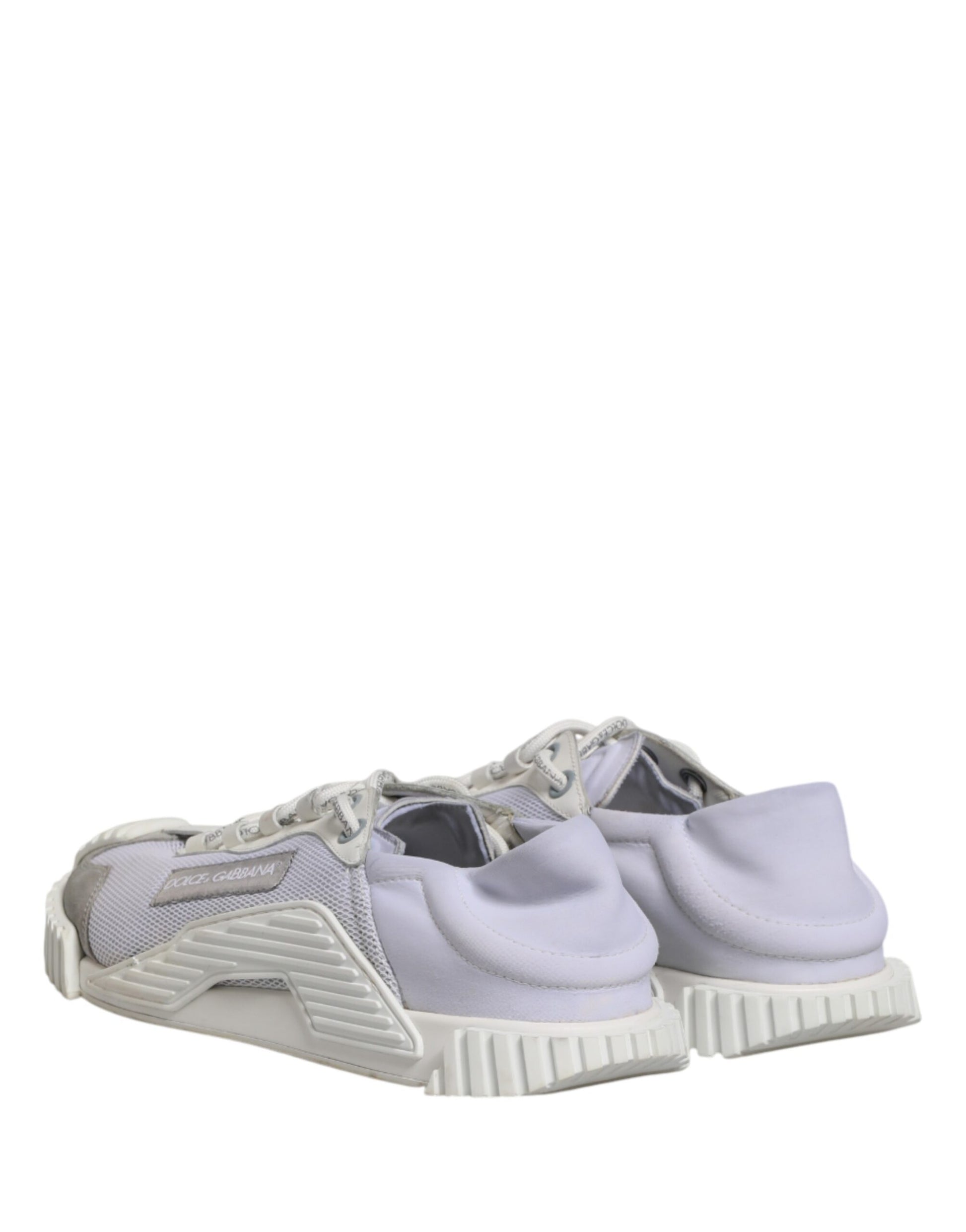 Dolce & Gabbana White Lace Up Low Top NS1 Sneakers Men Shoes
