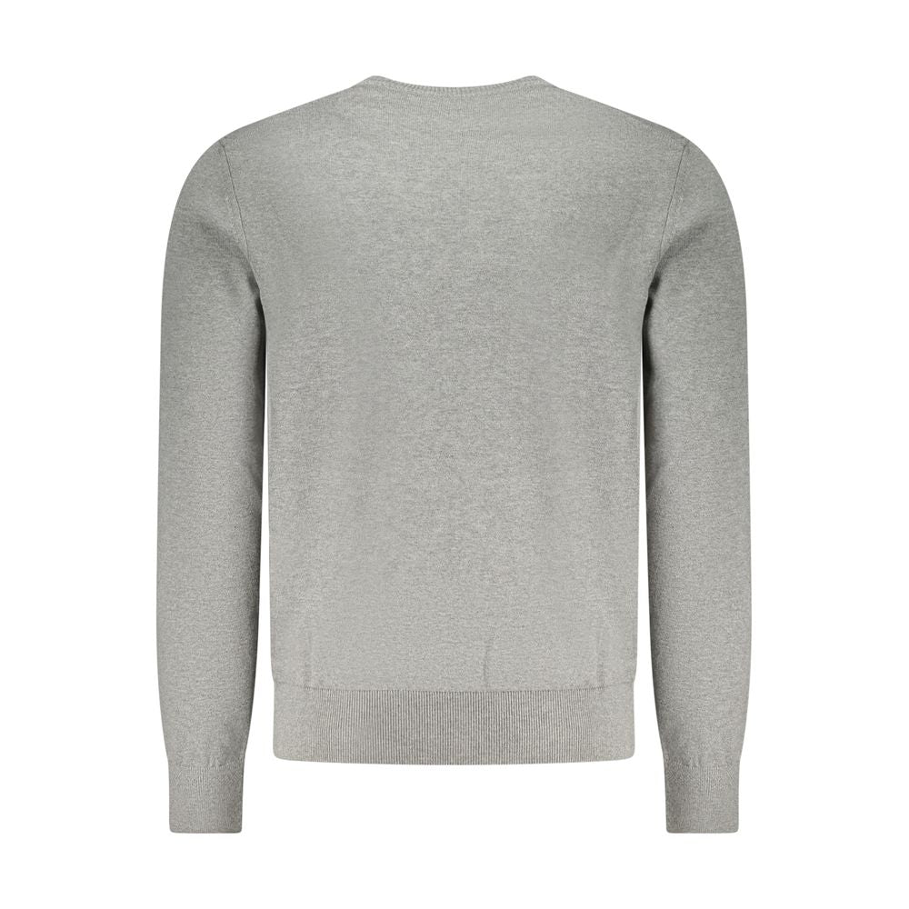 Hugo Boss Gray Cotton Men Sweater