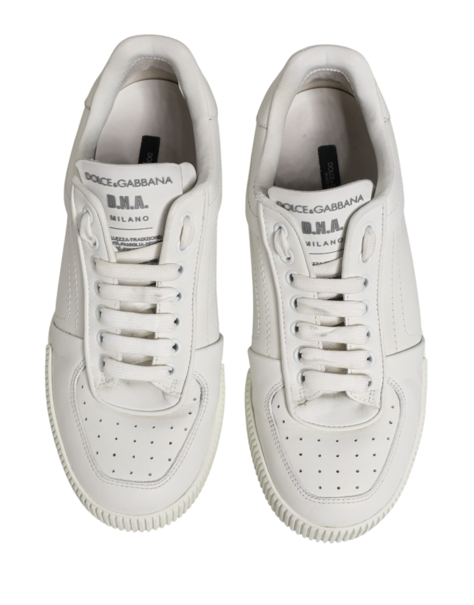 Dolce & Gabbana White MIAMI Calf Low Top Men Sneakers  Shoes | Regal Royce