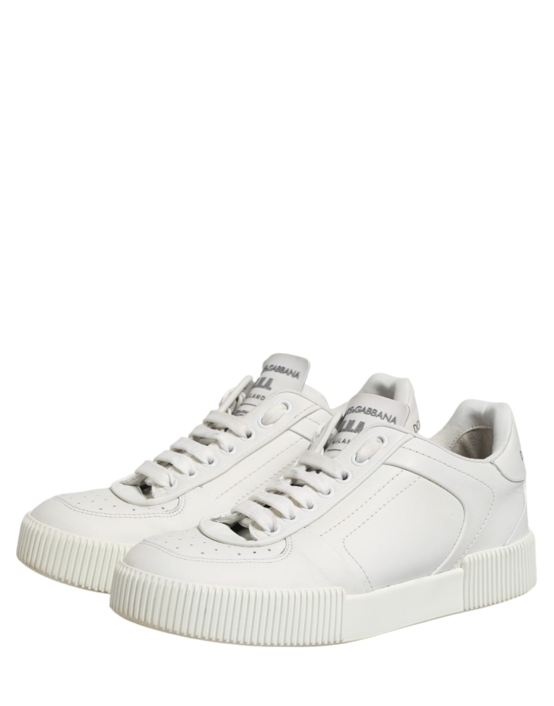 Dolce & Gabbana White MIAMI Calf Low Top Men Sneakers  Shoes | Regal Royce