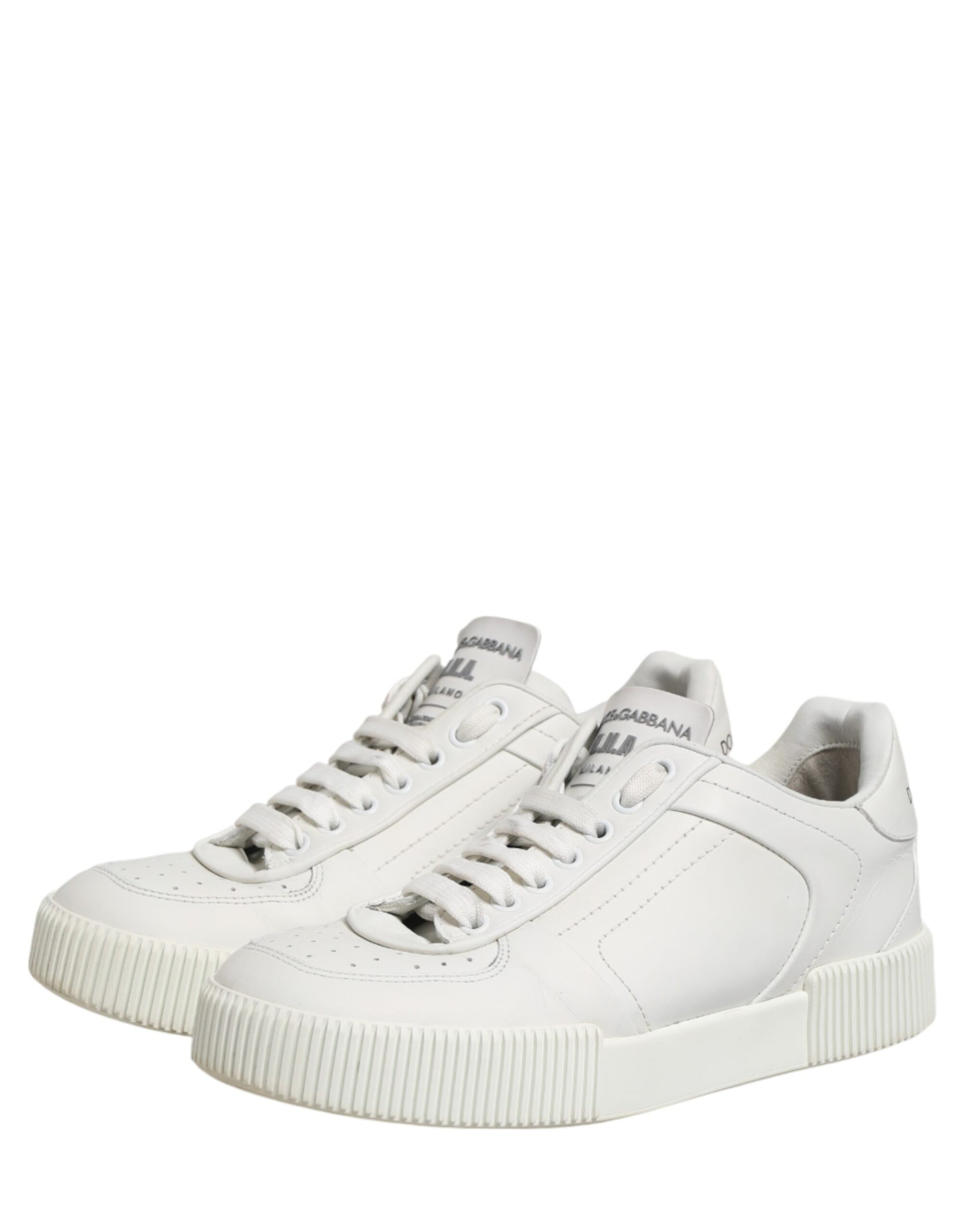 Dolce & Gabbana White MIAMI Calf Low Top Men Sneakers  Shoes | Regal Royce
