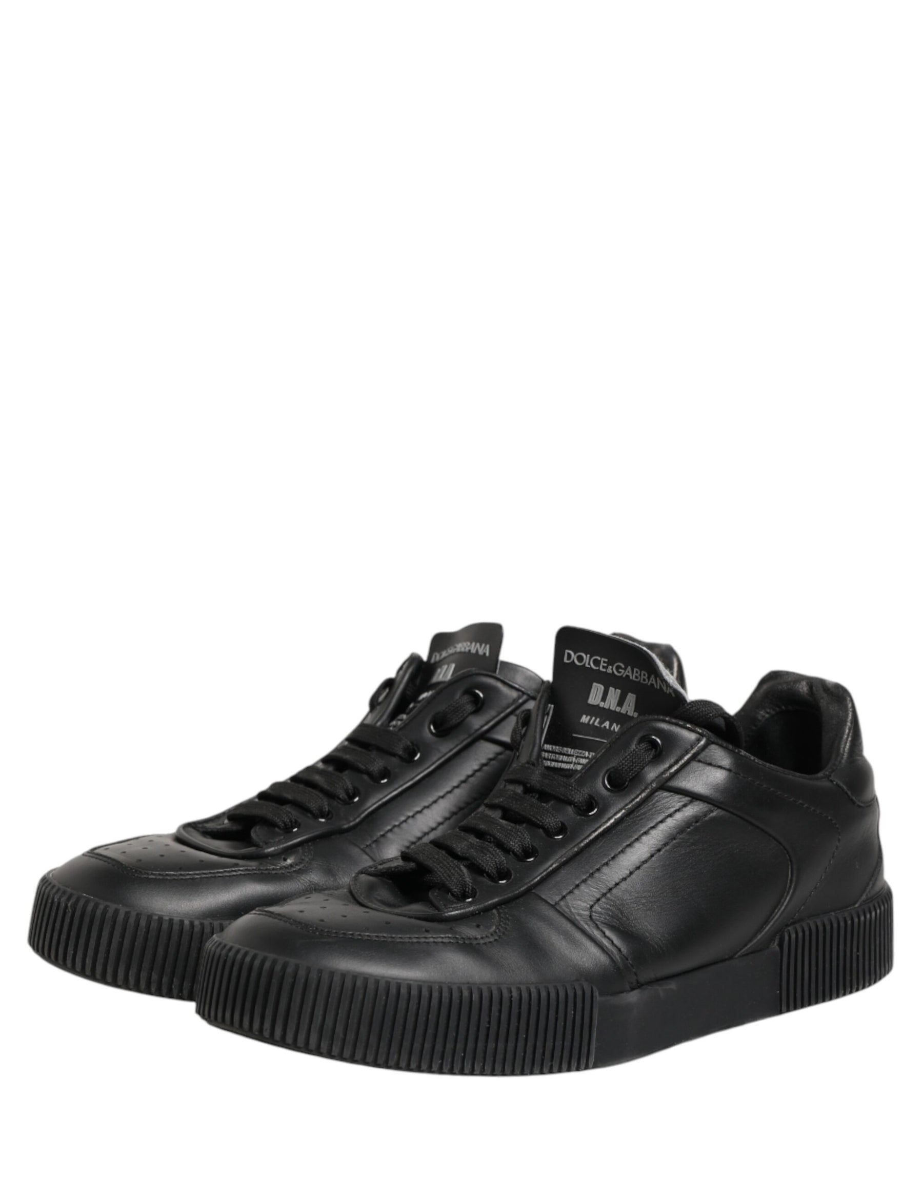 Dolce & Gabbana Black MIAMI Calf Low Top Men Sneakers  Shoes | Regal Royce