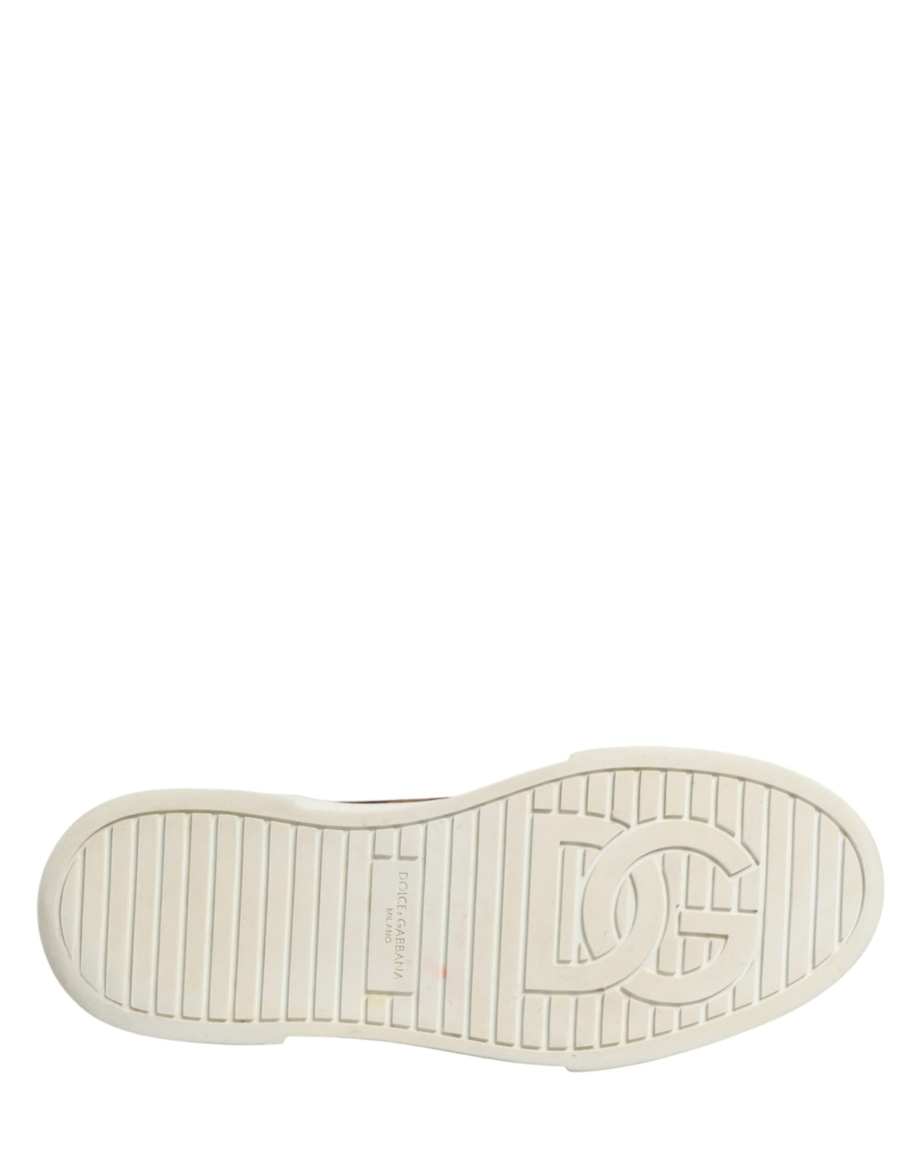 Dolce & Gabbana Brown Leopard Cotton High Top Sneakers  Shoes | Regal Royce