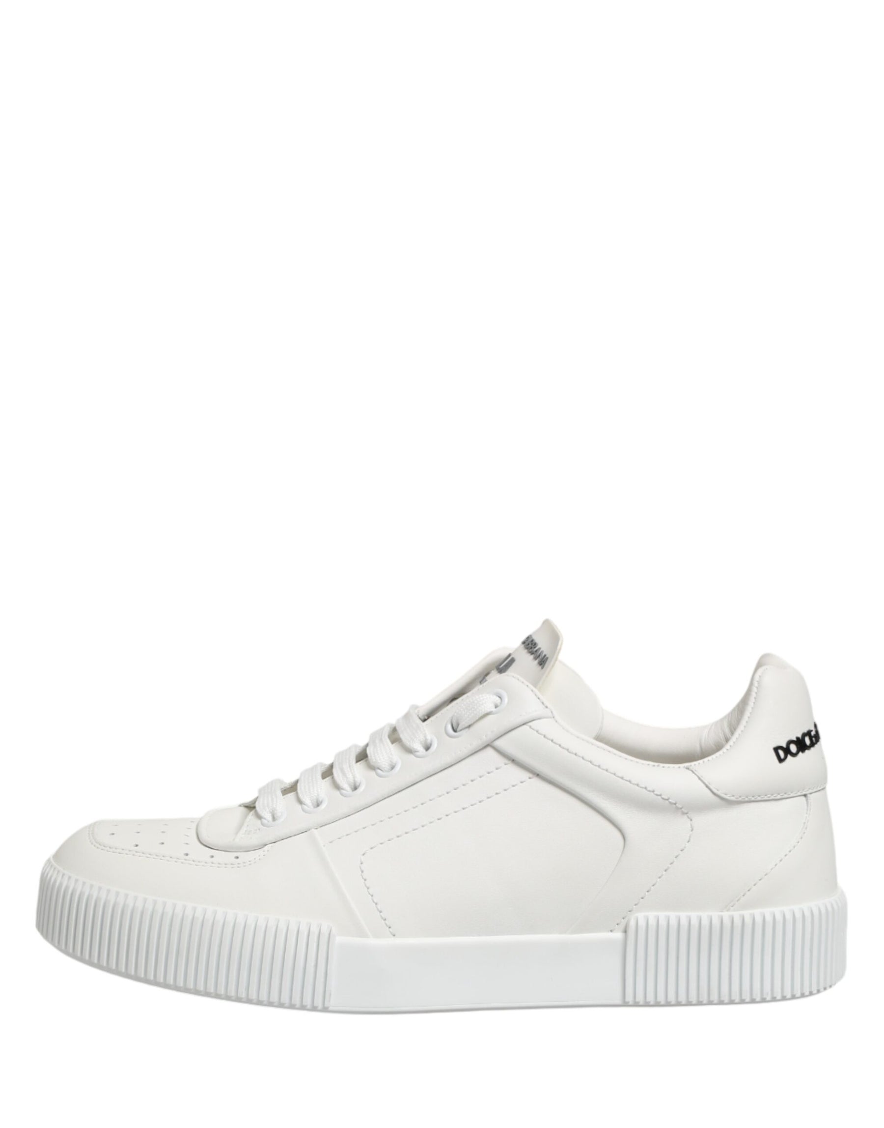 Dolce & Gabbana MIAMI Calf Low Top Men Sneakers  White | Regal Royce