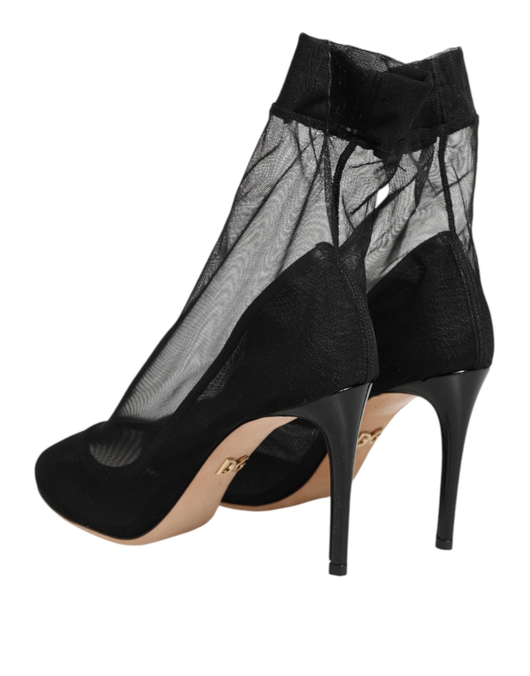 Dolce & Gabbana Black Nylon Stretch Mesh Sock Boots  Shoes | Regal Royce