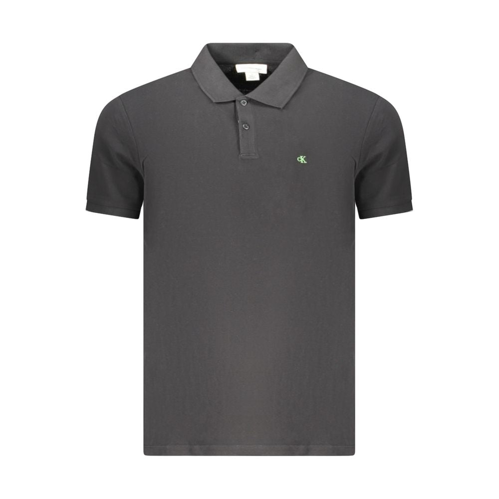 Calvin Klein Black Cotton Polo Shirt