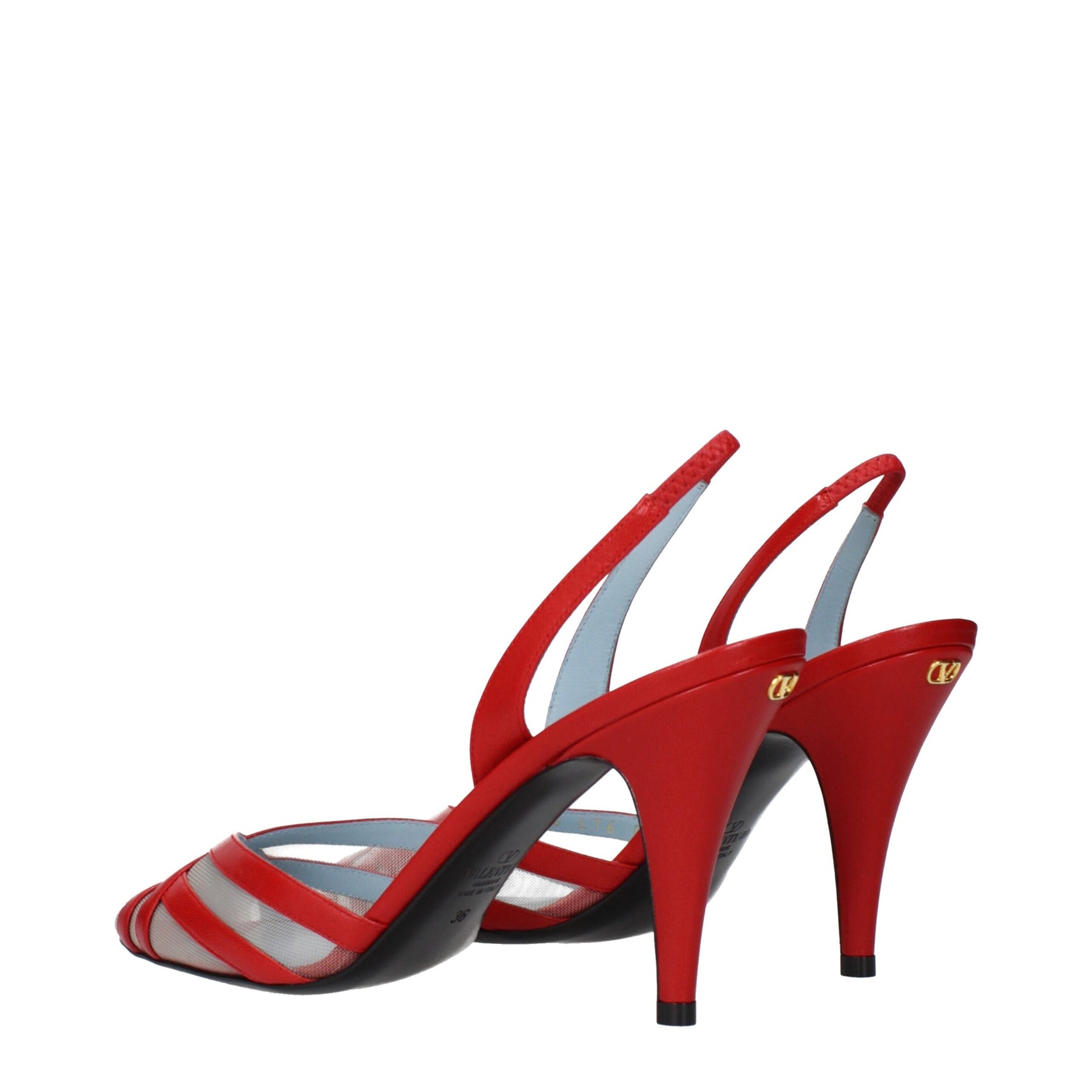 Valentino Garavani Red Leather Stiletto Heel Sandals | Regal Royce