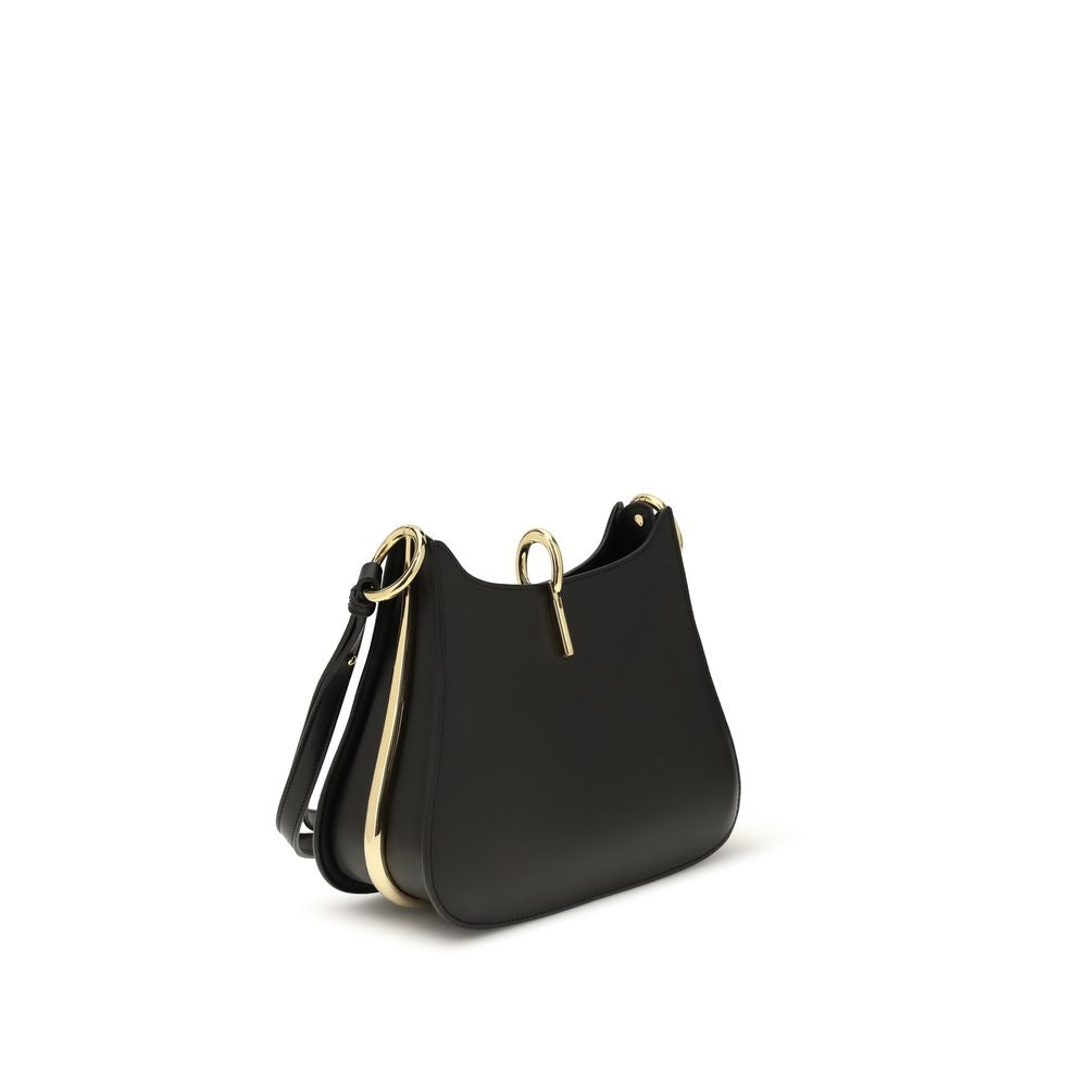 Rabanne Black Calf Leather Bos Taurus Shoulder Bag | Regal Royce