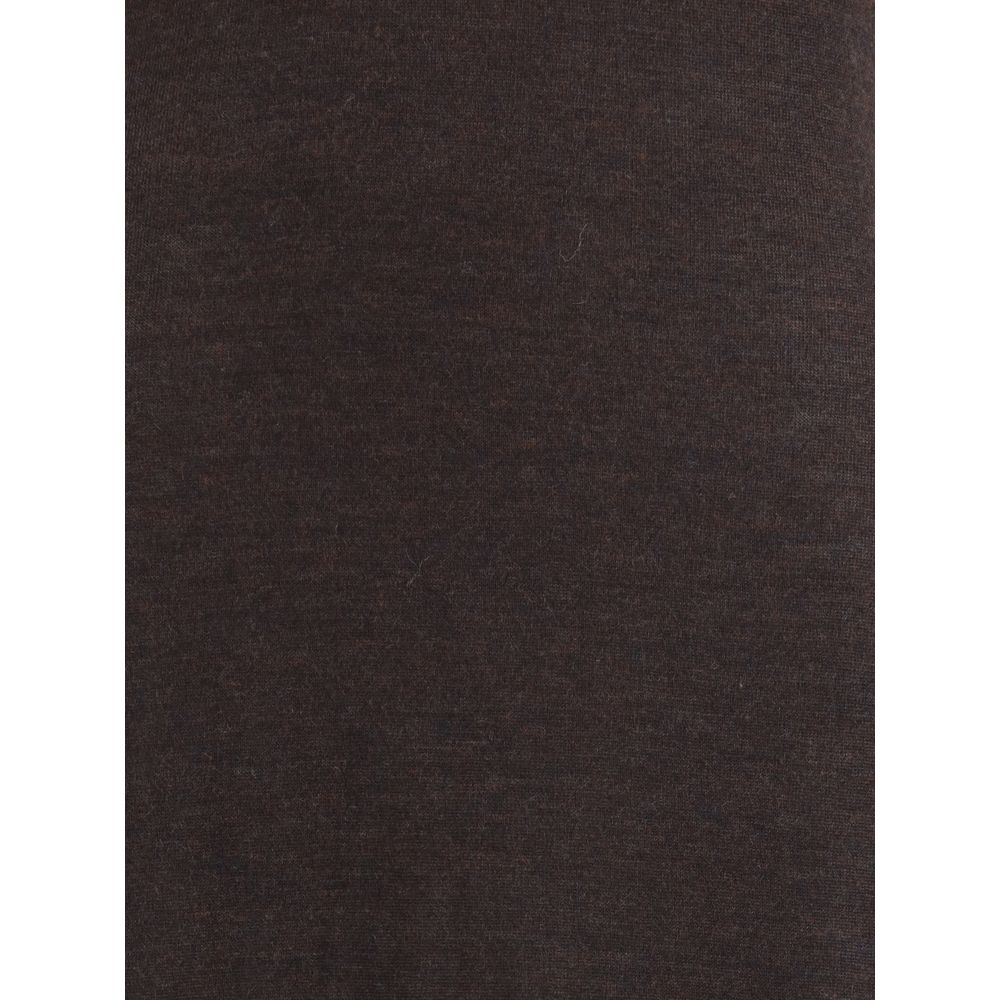 Ferragamo Brown Fleece Wool Long Dress | Regal Royce