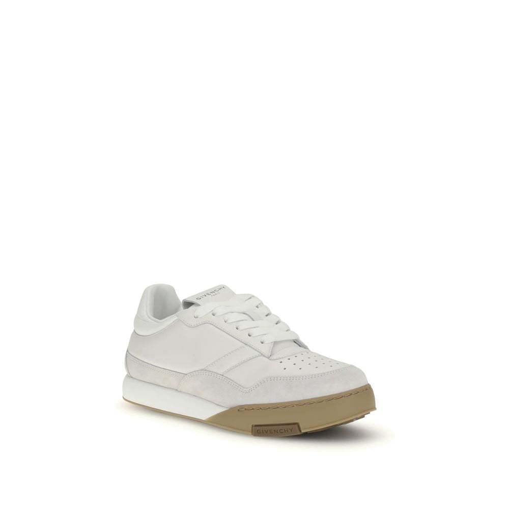 Givenchy White Calf Leather Bos Taurus Chunky Sneakers | Regal Royce