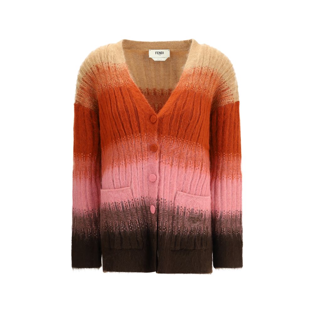 Fendi Multicolor Mohair Cardigan | Regal Royce