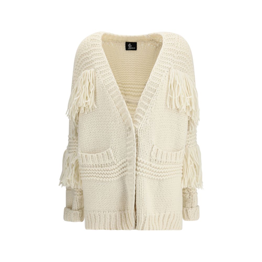 Moncler Grenoble Cream Polyamide Cardigan | Regal Royce