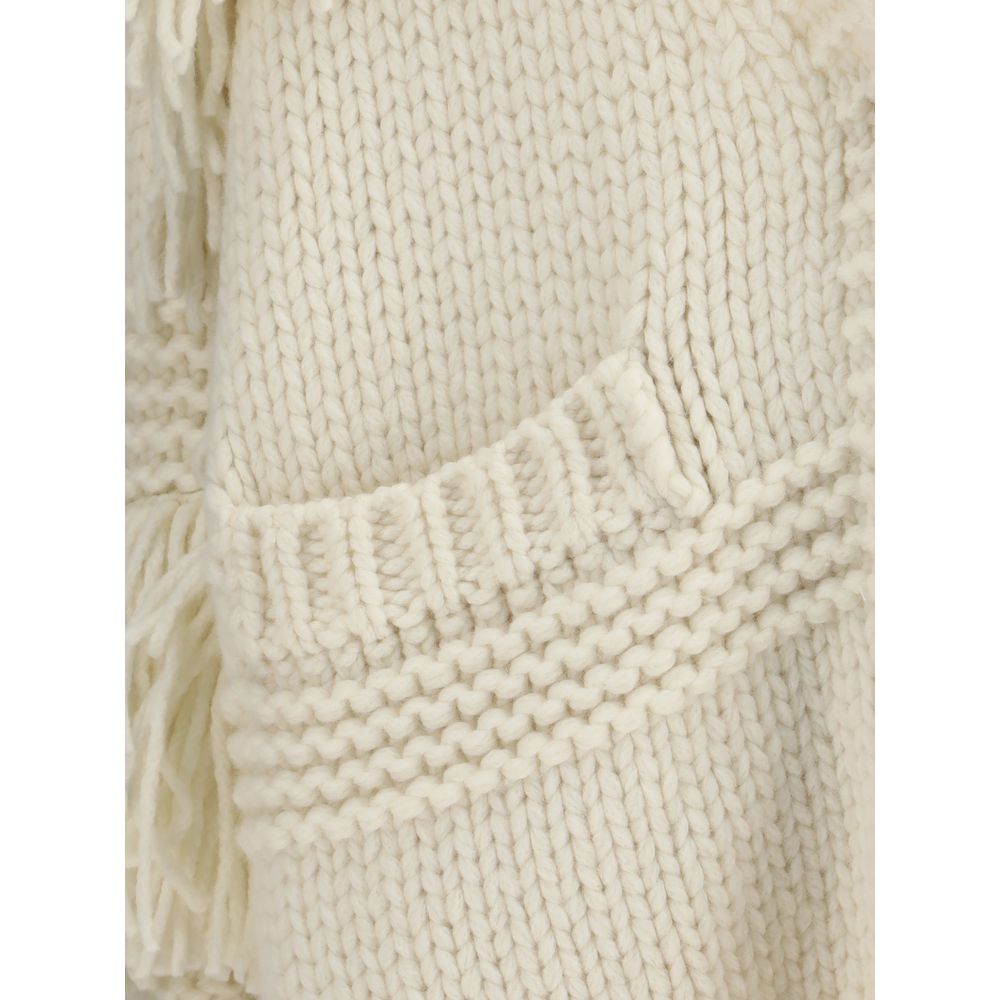 Moncler Grenoble Cream Polyamide Cardigan | Regal Royce