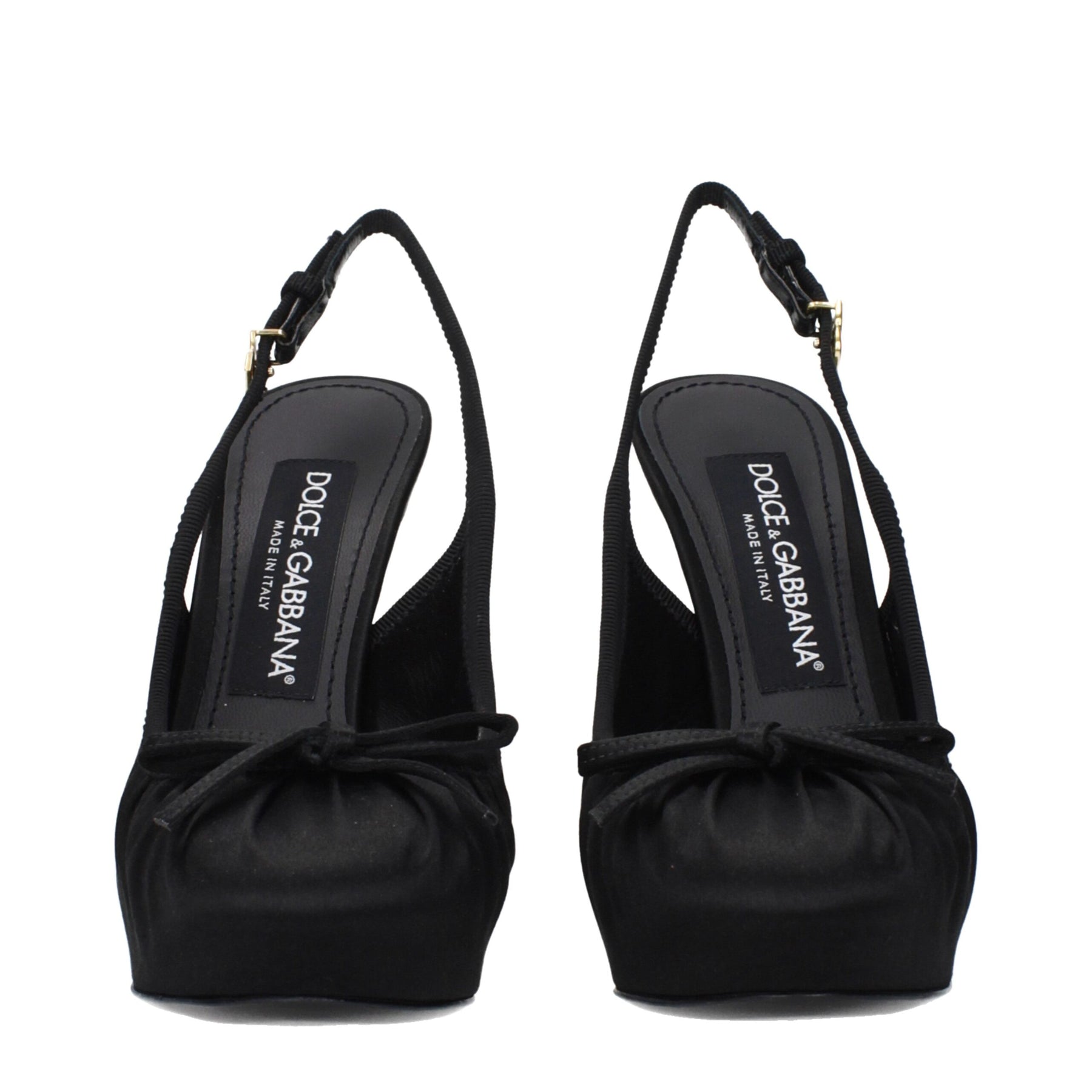 Dolce & Gabbana Black Satin High Heel Pumps | Regal Royce
