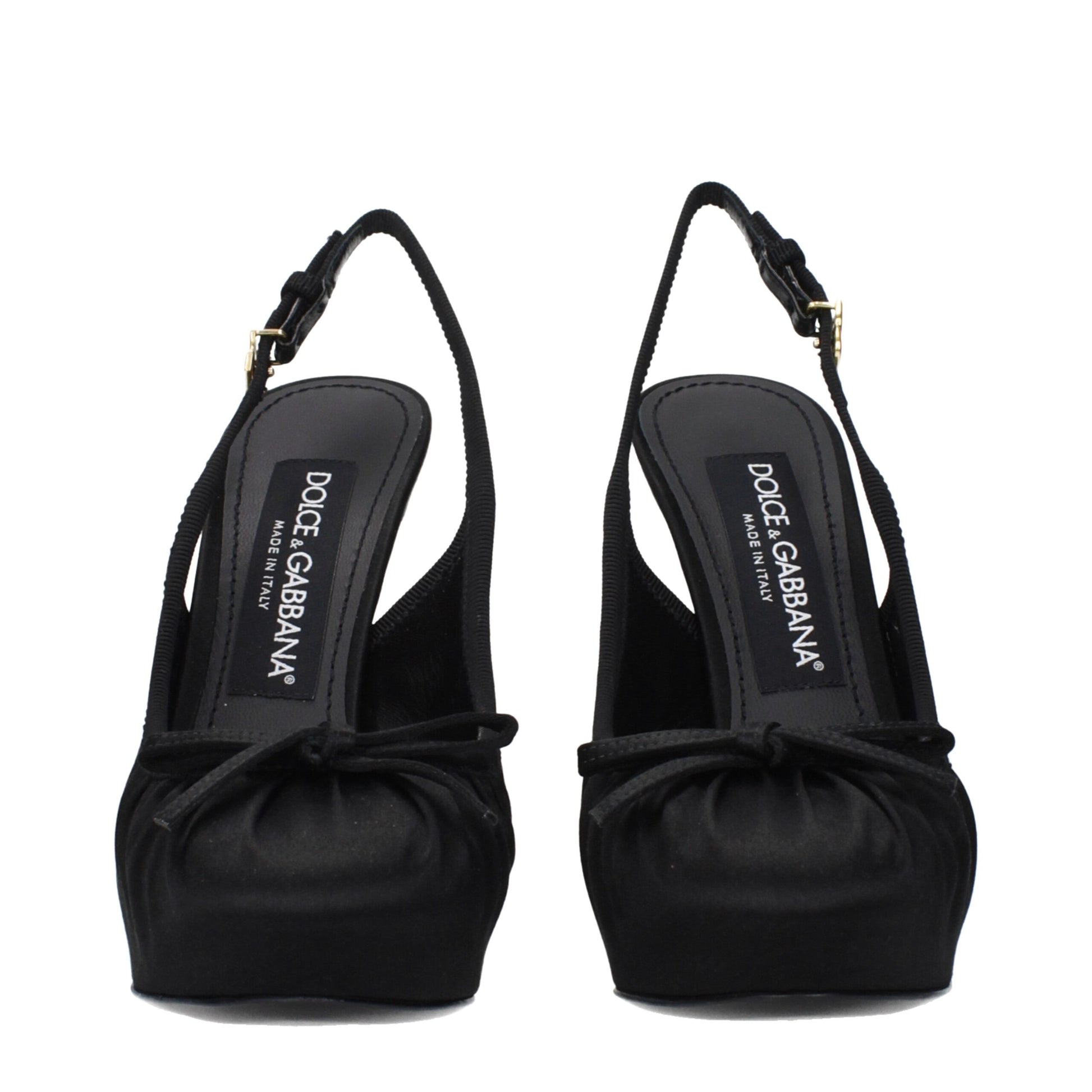 Dolce & Gabbana Black Satin High Heel Pumps | Regal Royce